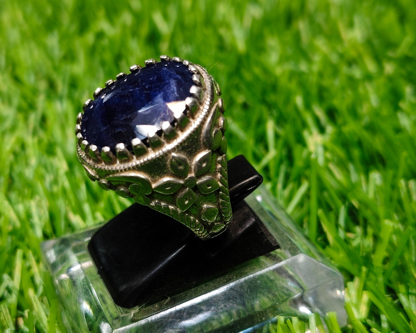 Dark Blue Sapphire Ring