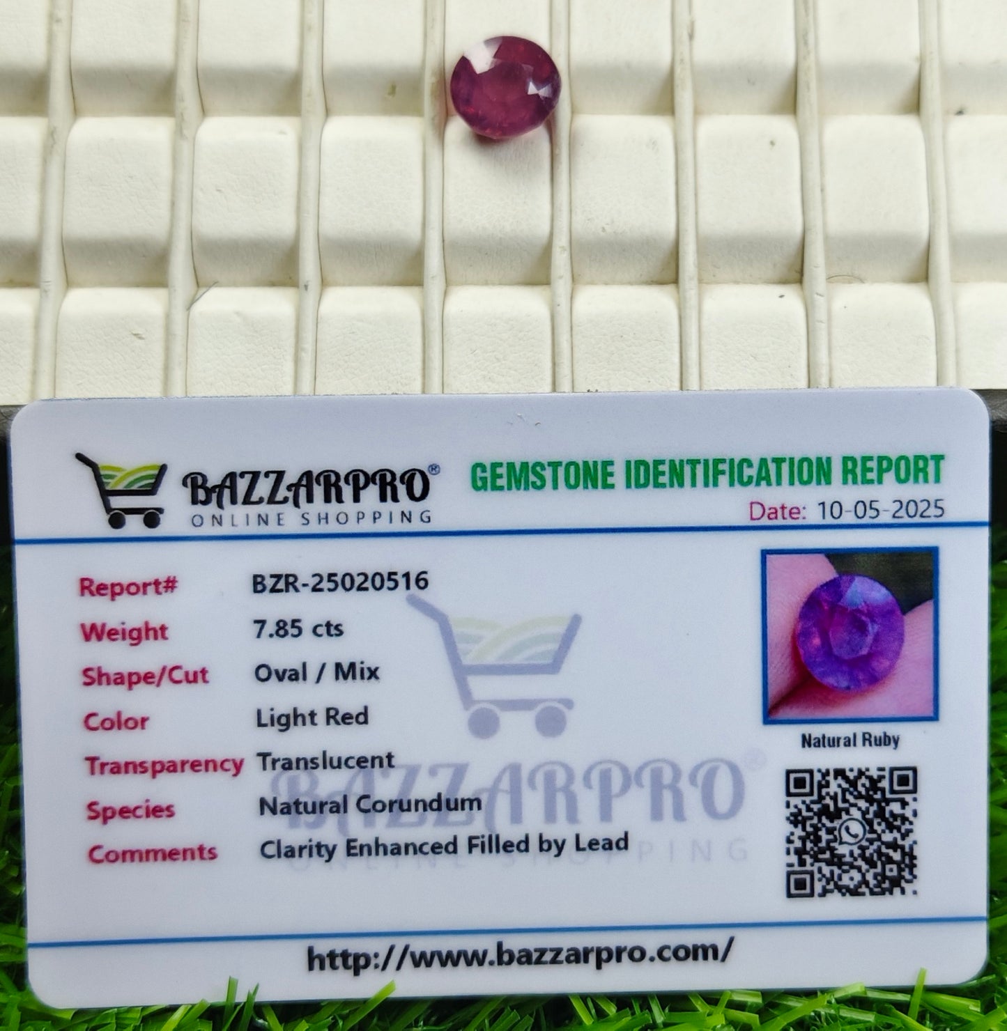 Premium Ruby With Lab certificate