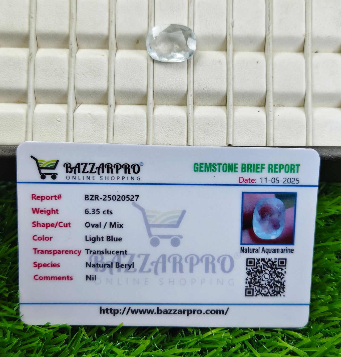 Premium Quality Aquamarine With Lab certificate
