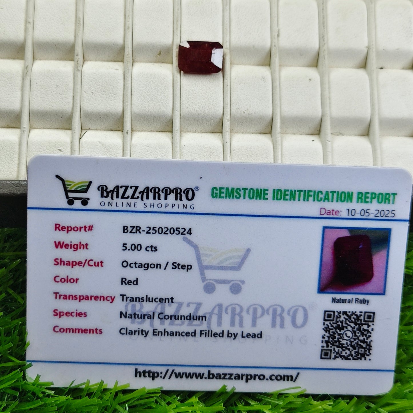 Premium Ruby With Lab certificate