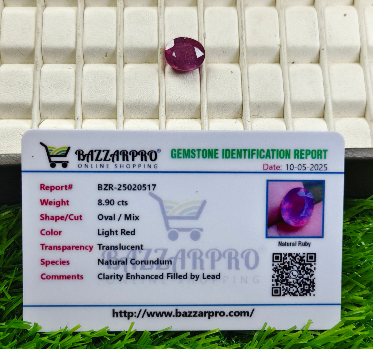 Premium Ruby With Lab certificate
