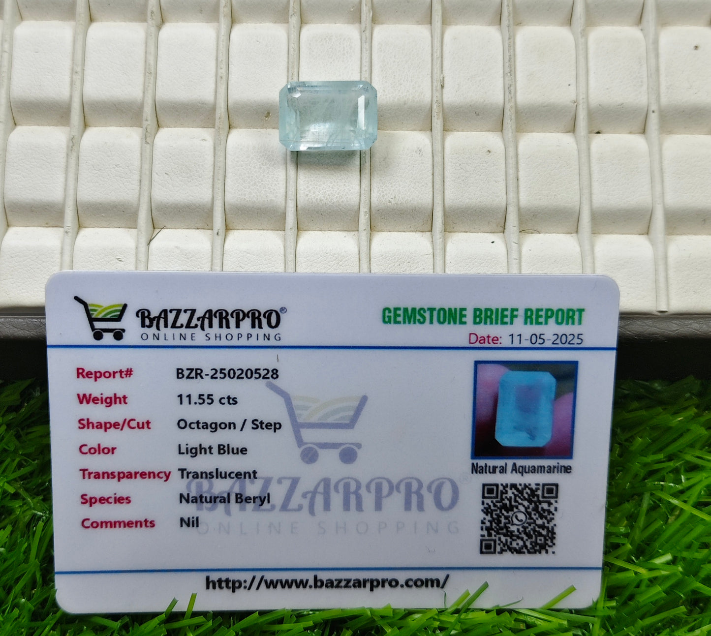 Premium Quality Aquamarine With Lab certificate