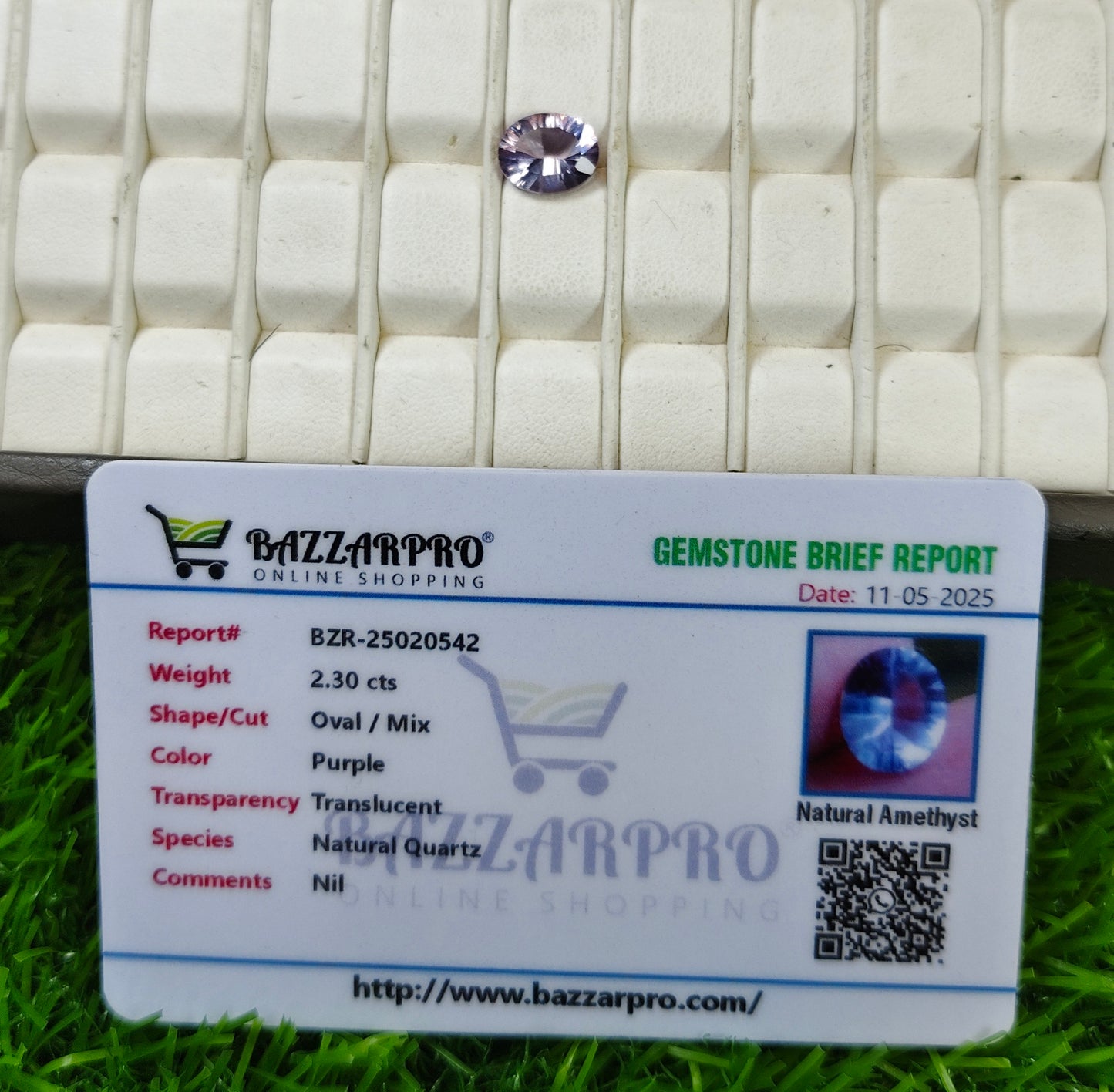 Laser Cutting Amethyst With Lab certificate