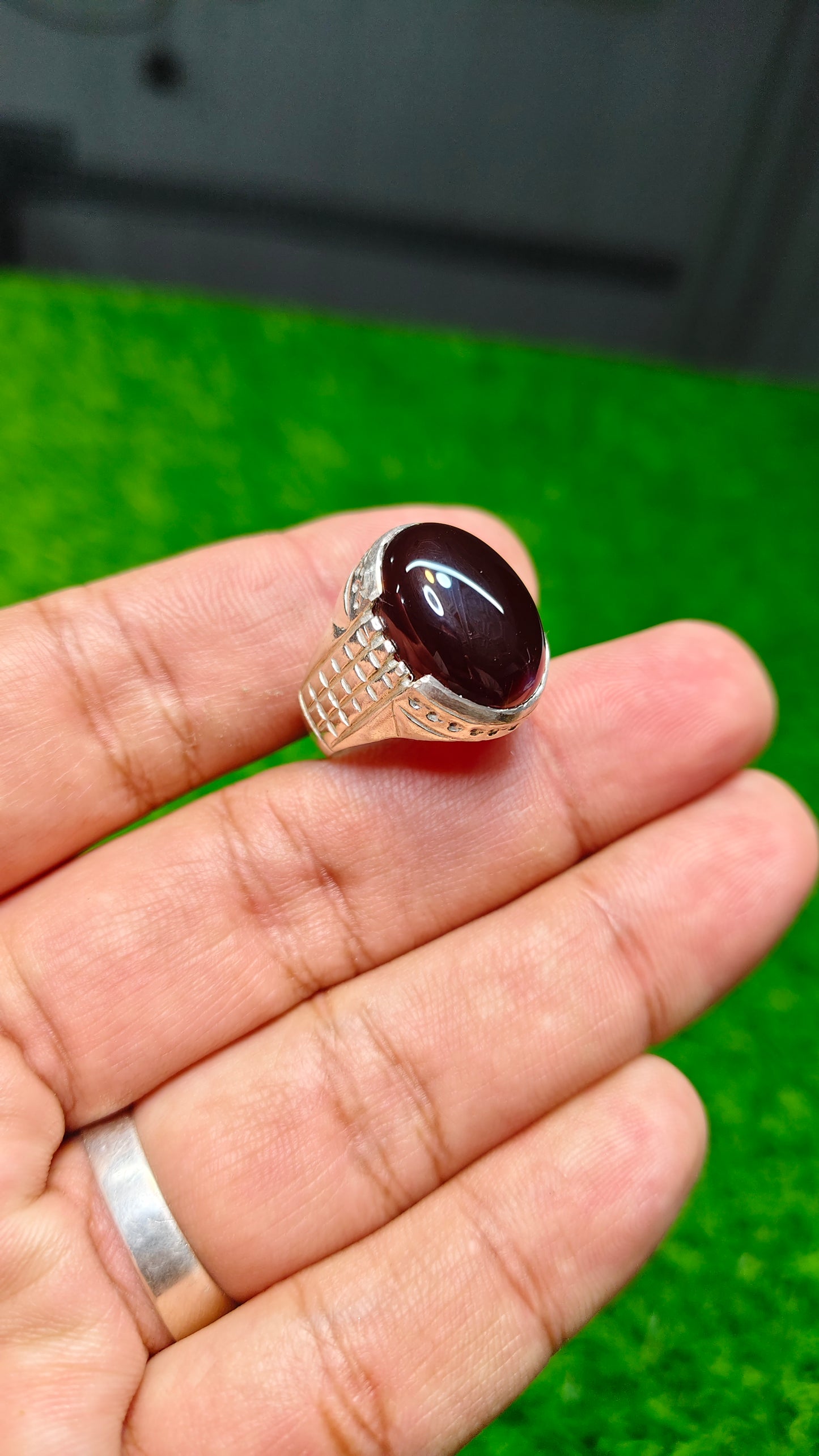 Black Yamni Aqeeq Ring