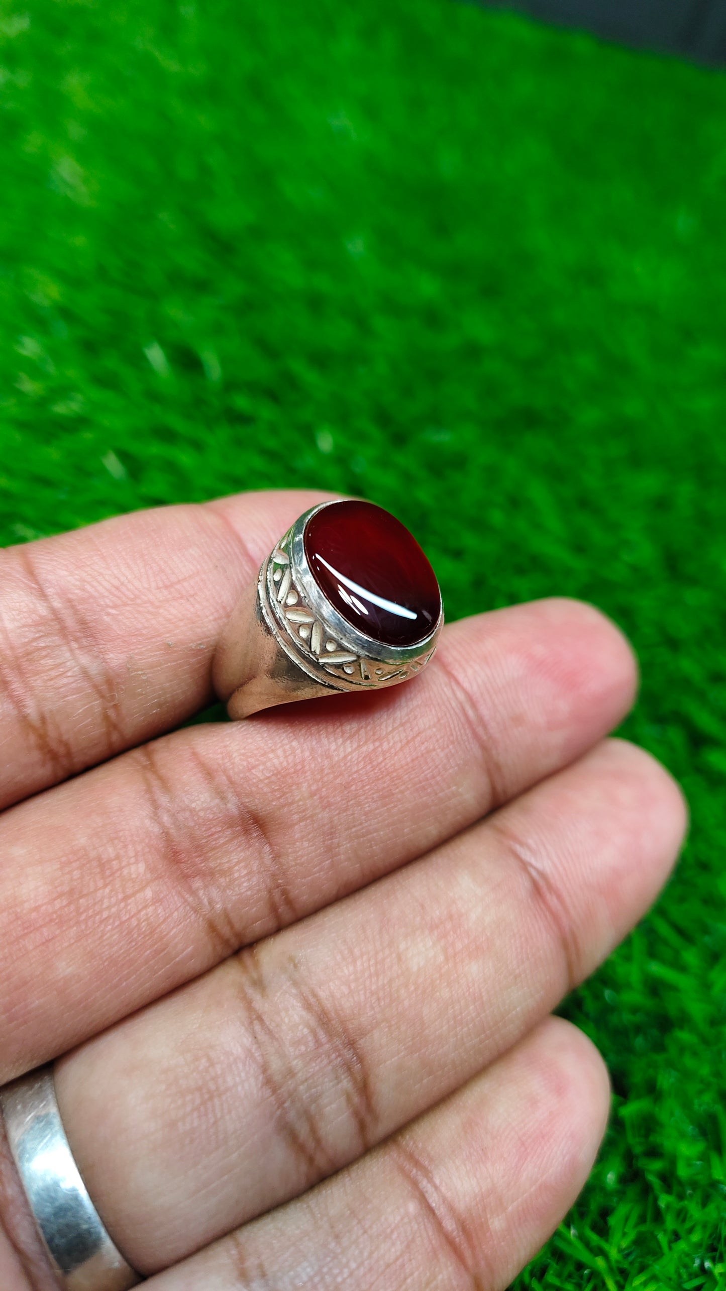 Yamni Aqeeq Ring