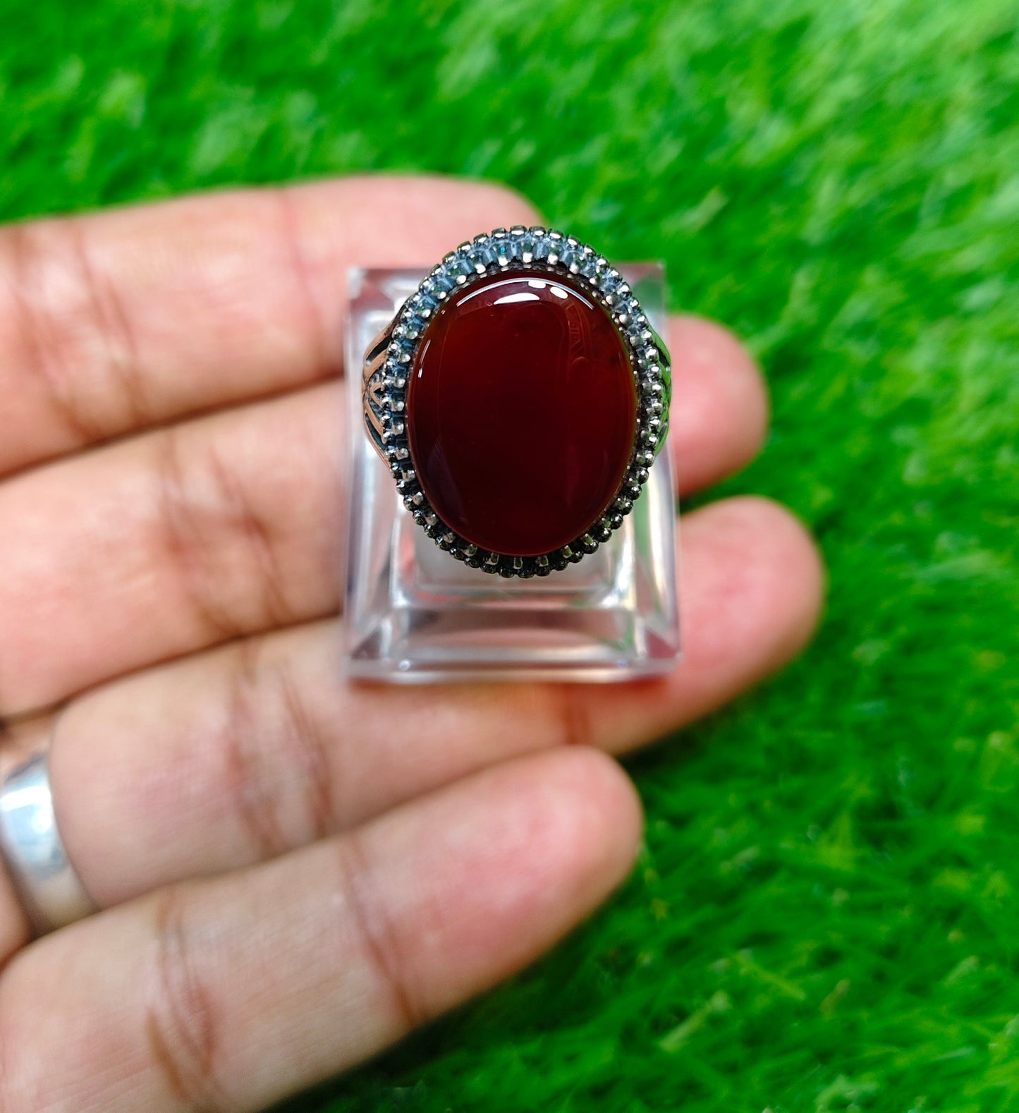 Yamni Aqeeq Ring