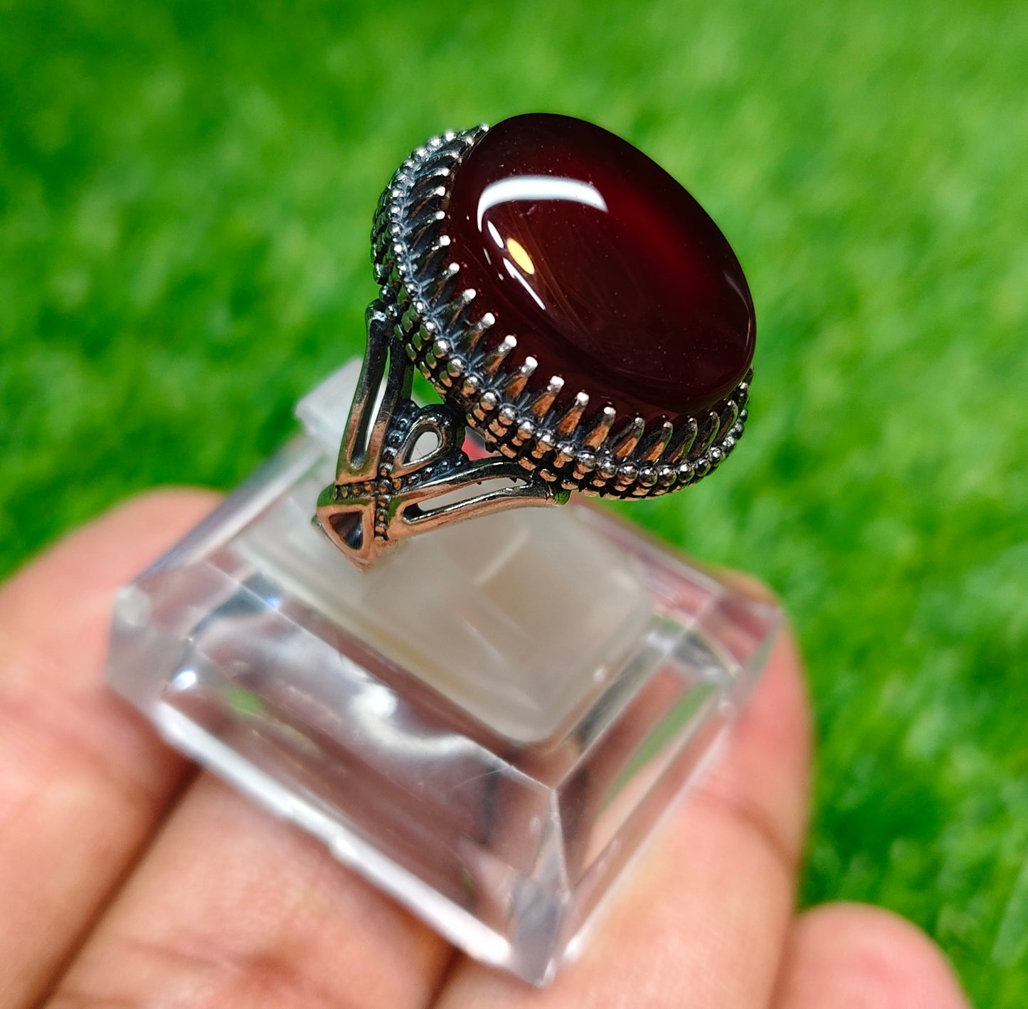 Yamni Aqeeq Ring