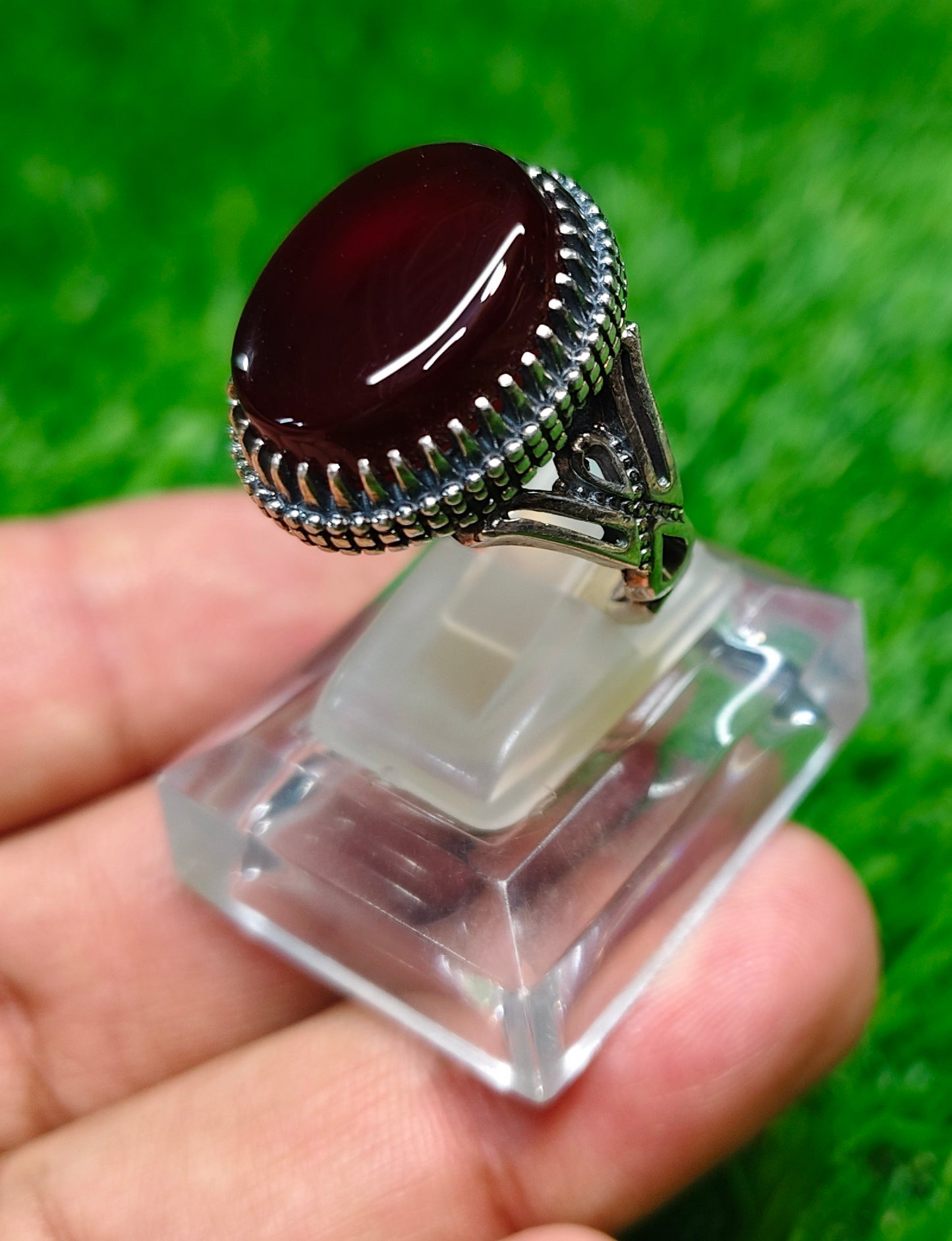 Yamni Aqeeq Ring