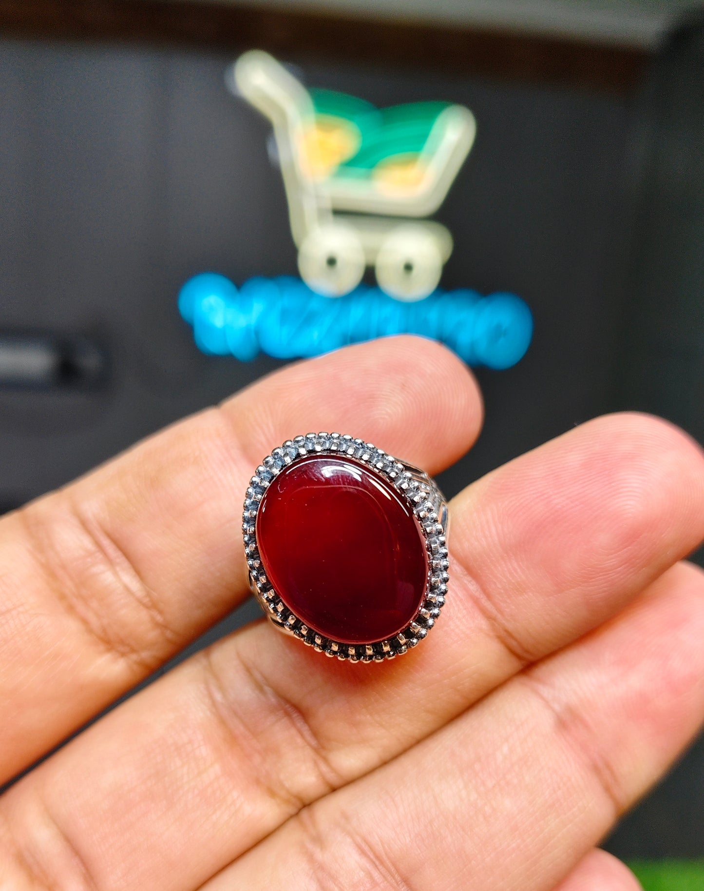 Yamni Aqeeq Ring