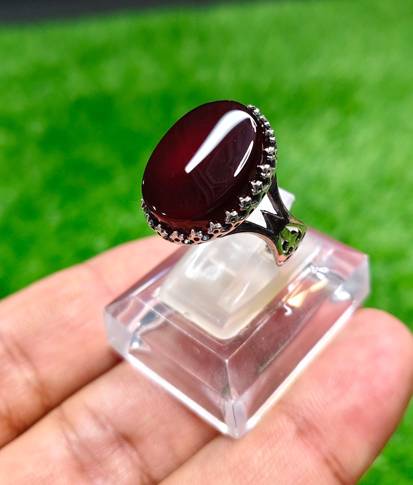 Yamni Aqeeq Ring
