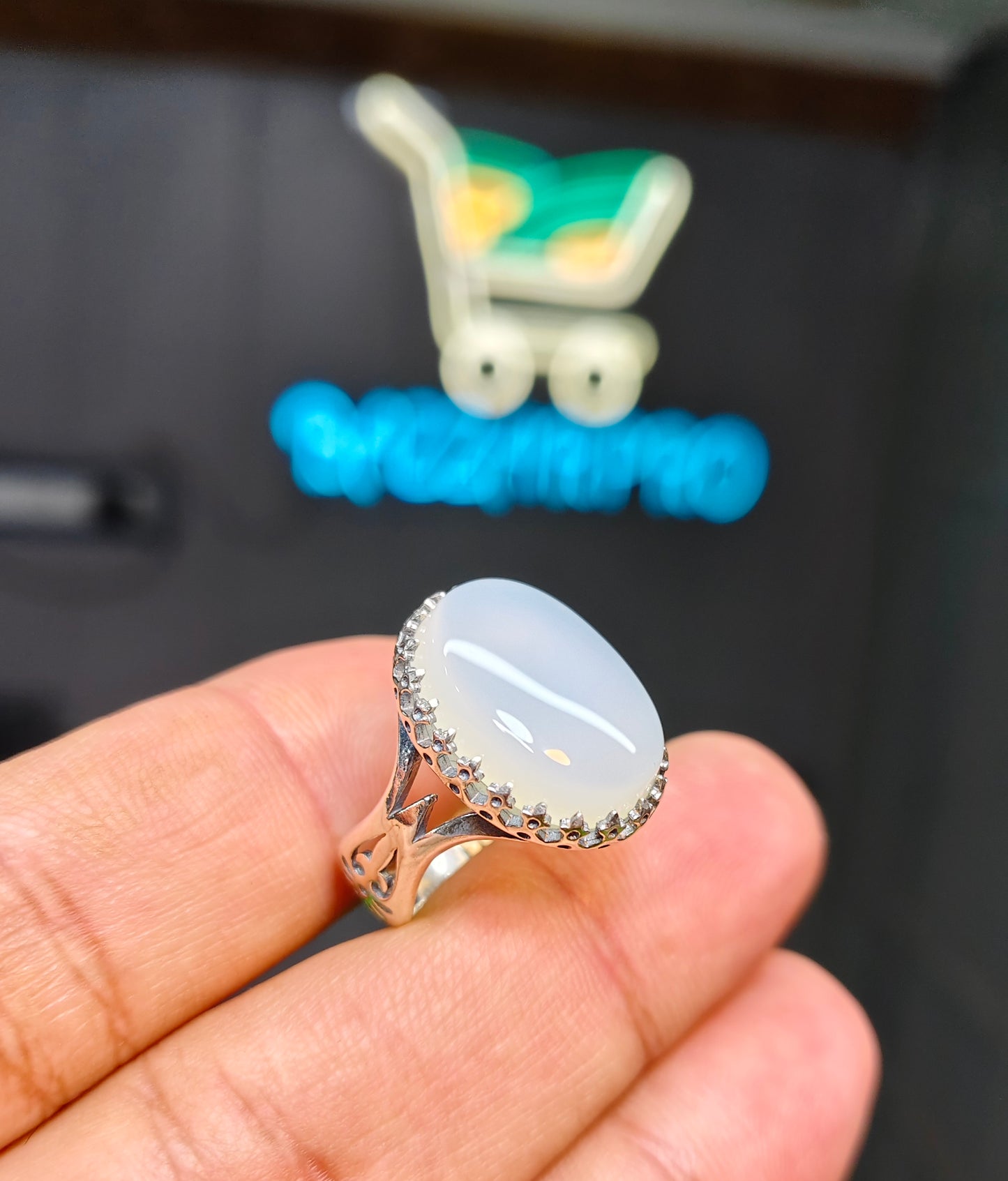 Milky White Ring