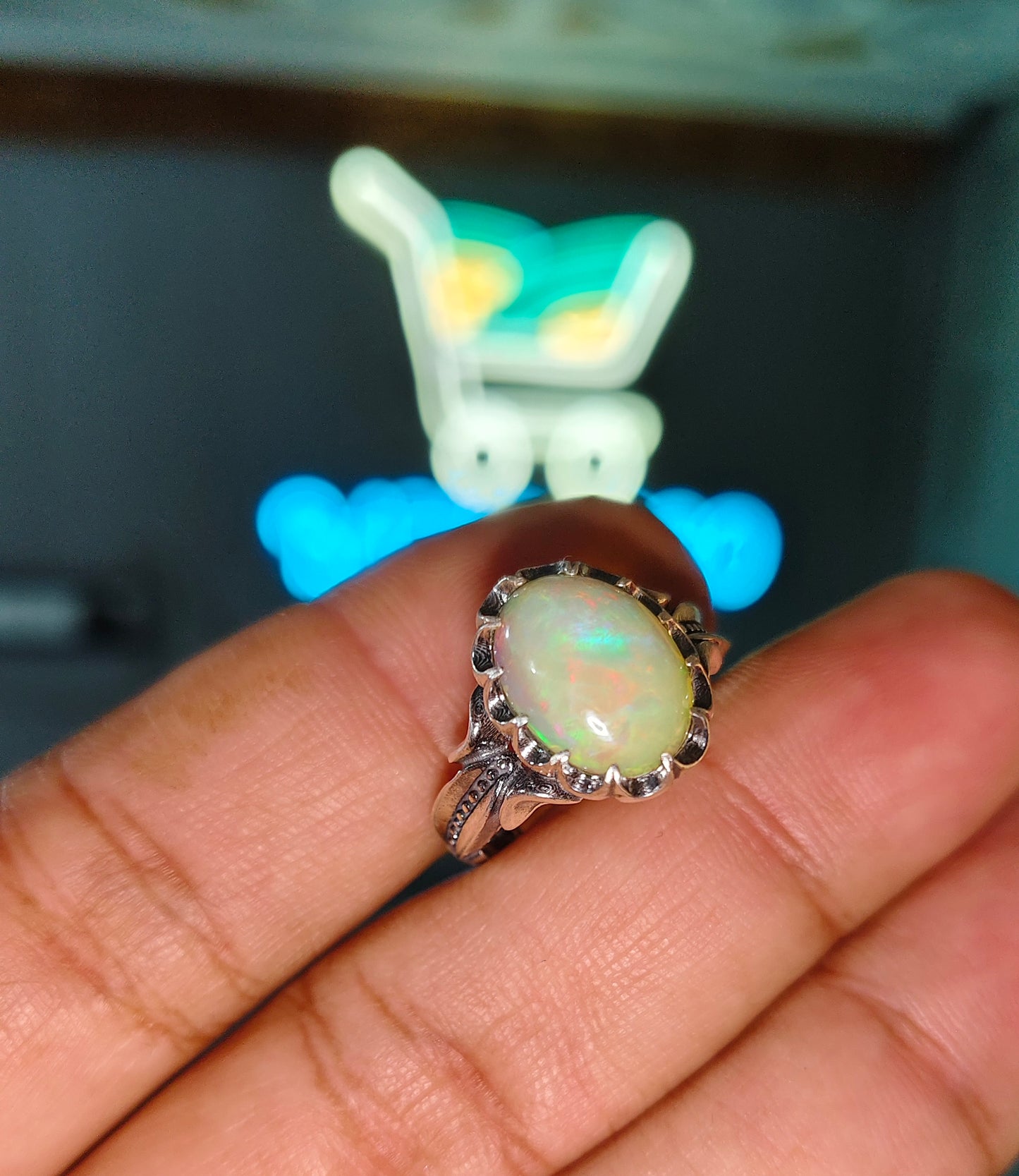 White opal Ring