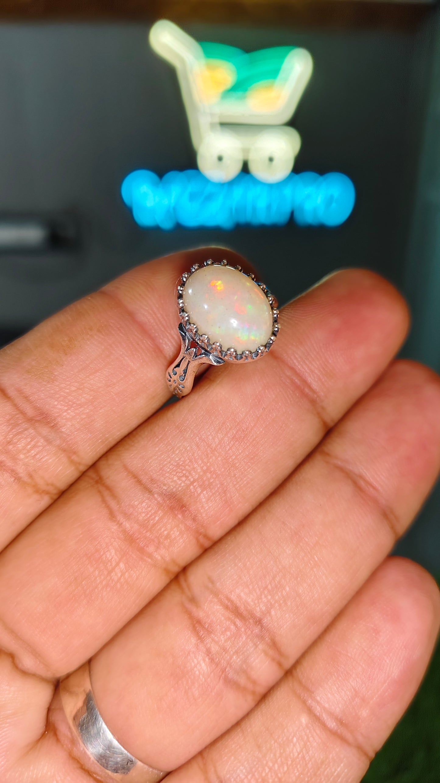 White opal Ring