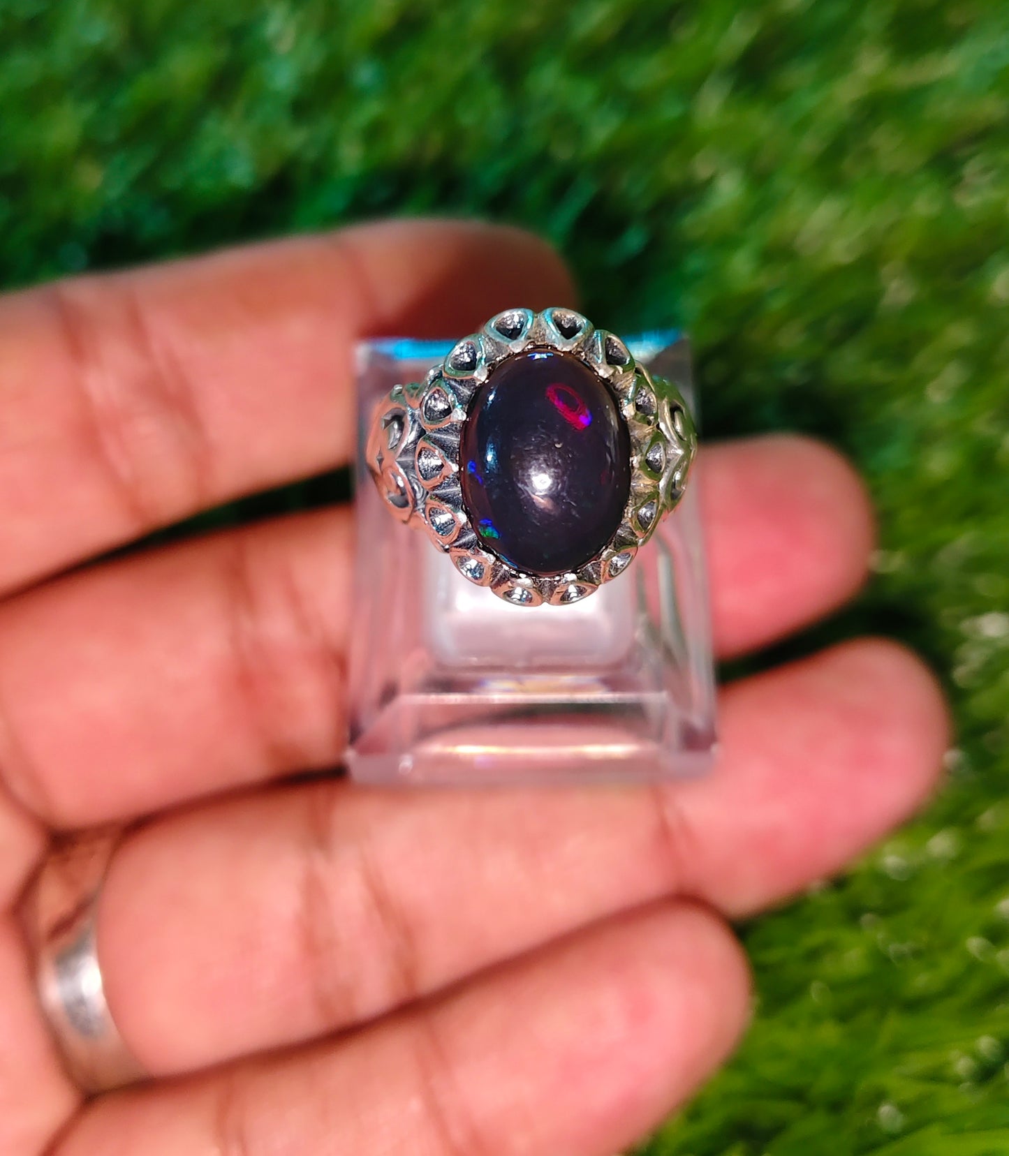 Black opal Ring