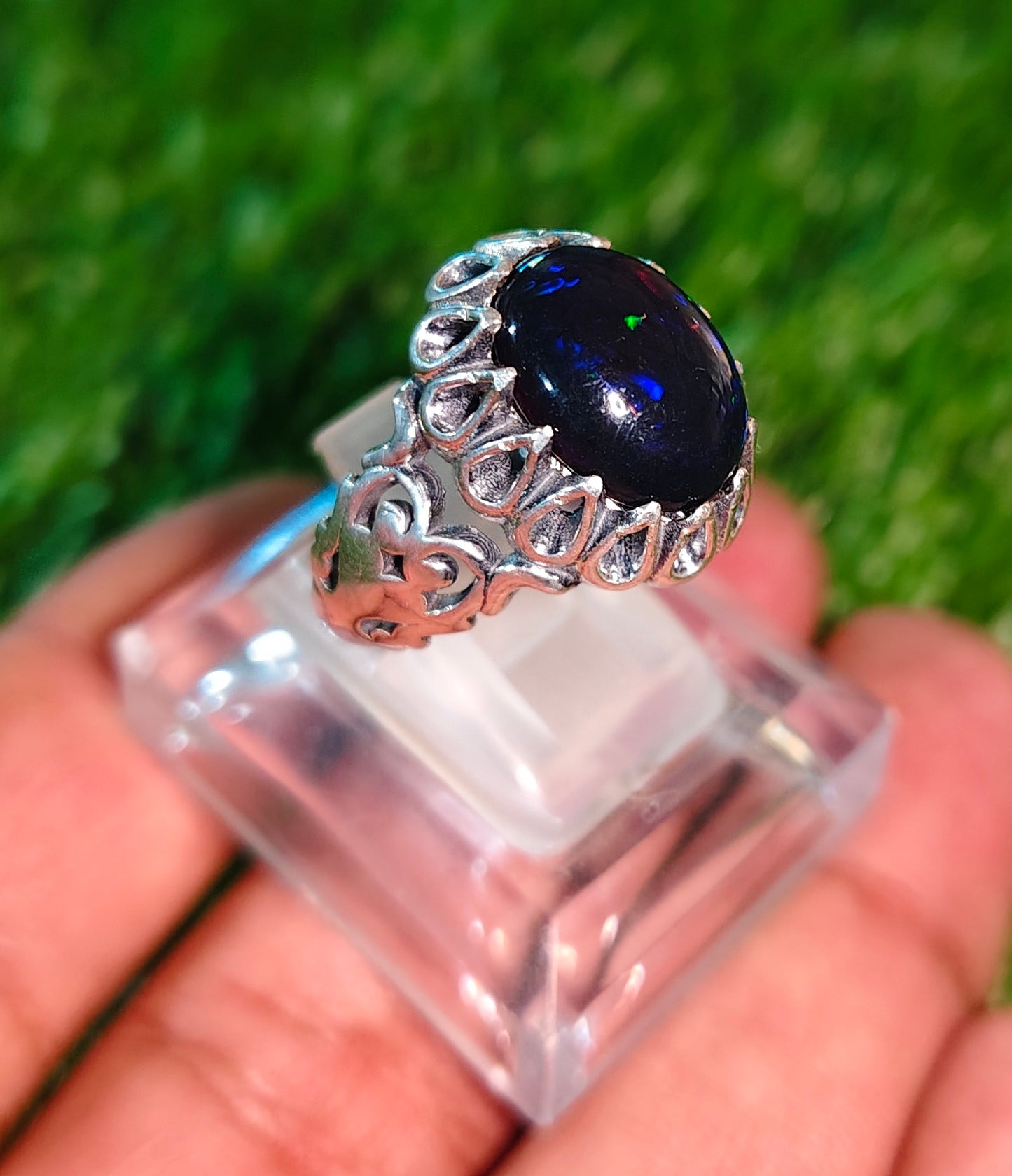 Black opal Ring
