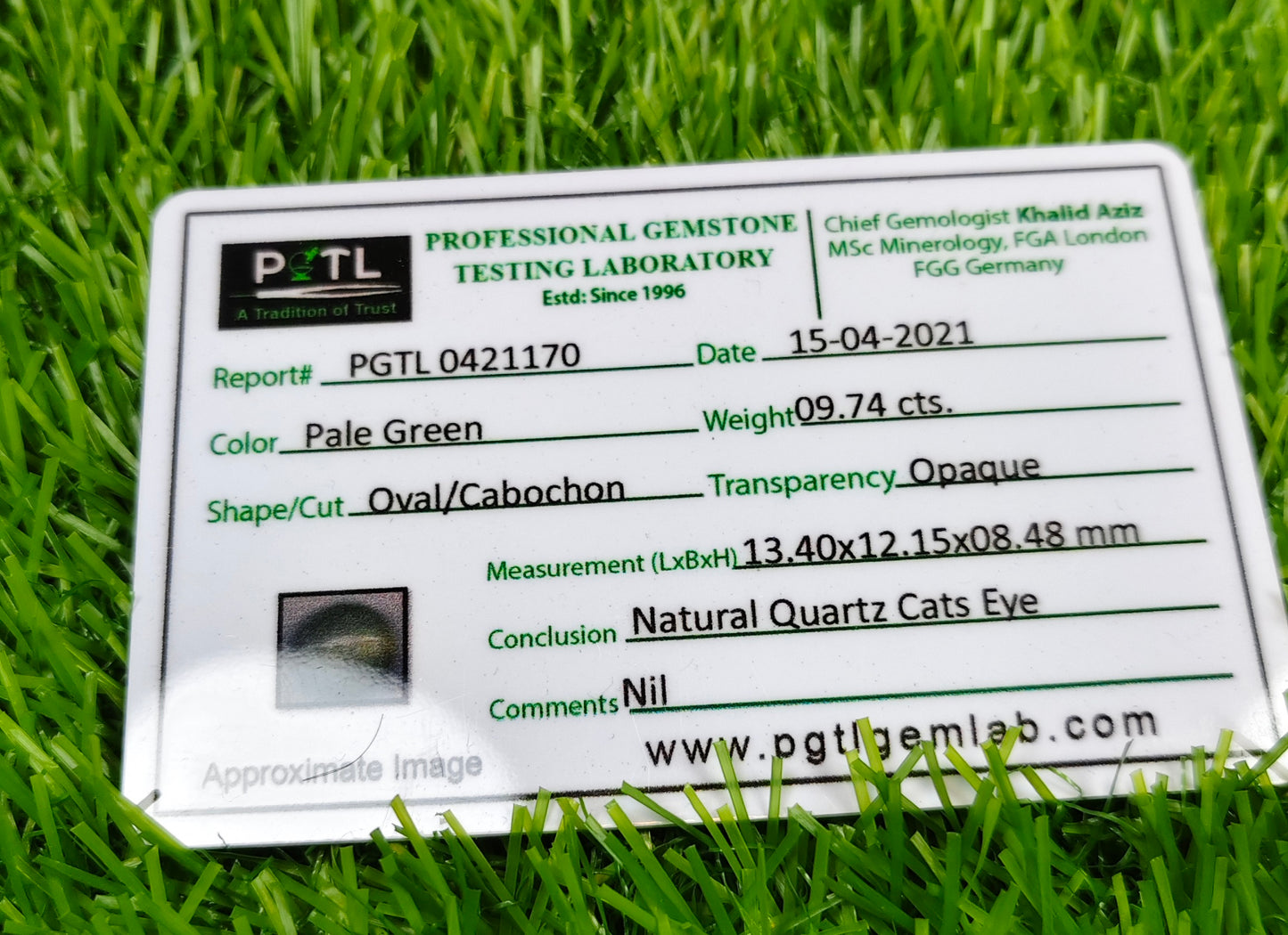 Cat Eyes With Lab certificate