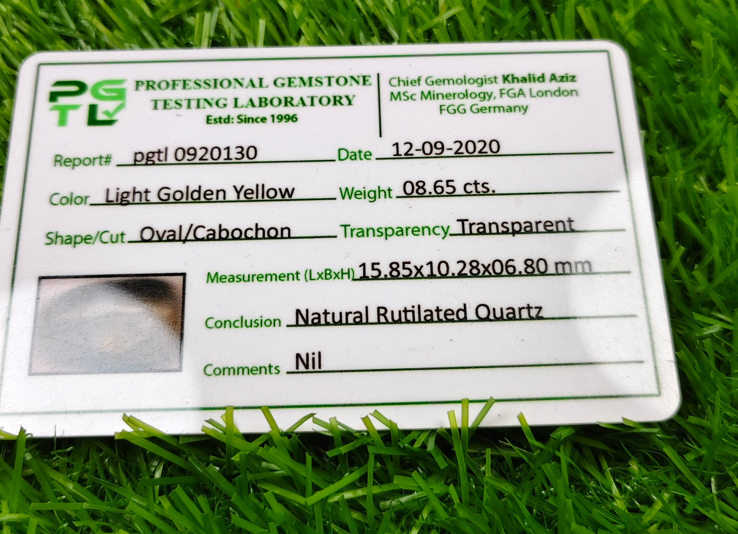 Moh e Najaf With Lab certificate