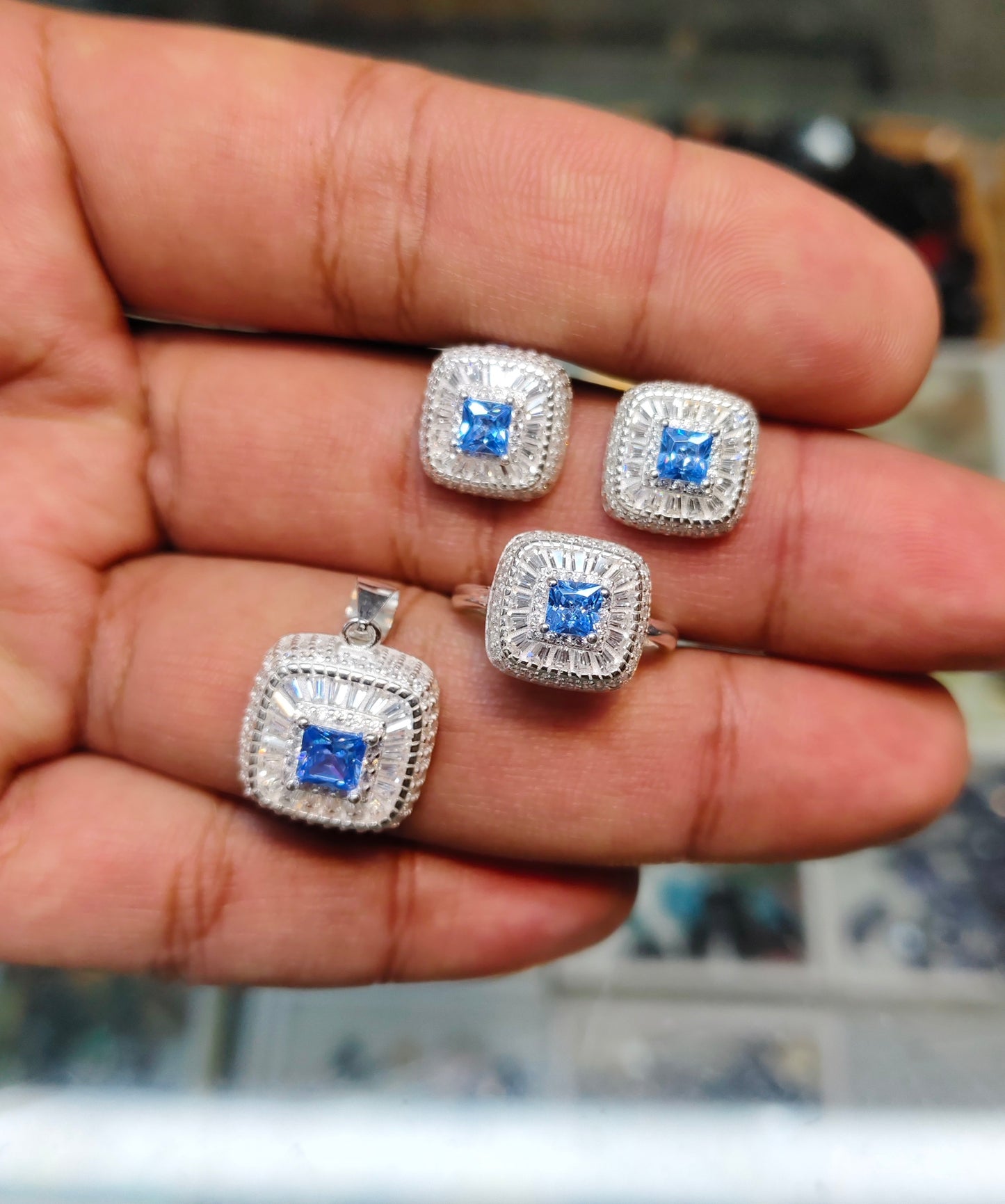 Jewelry Sets In Blue Topaz