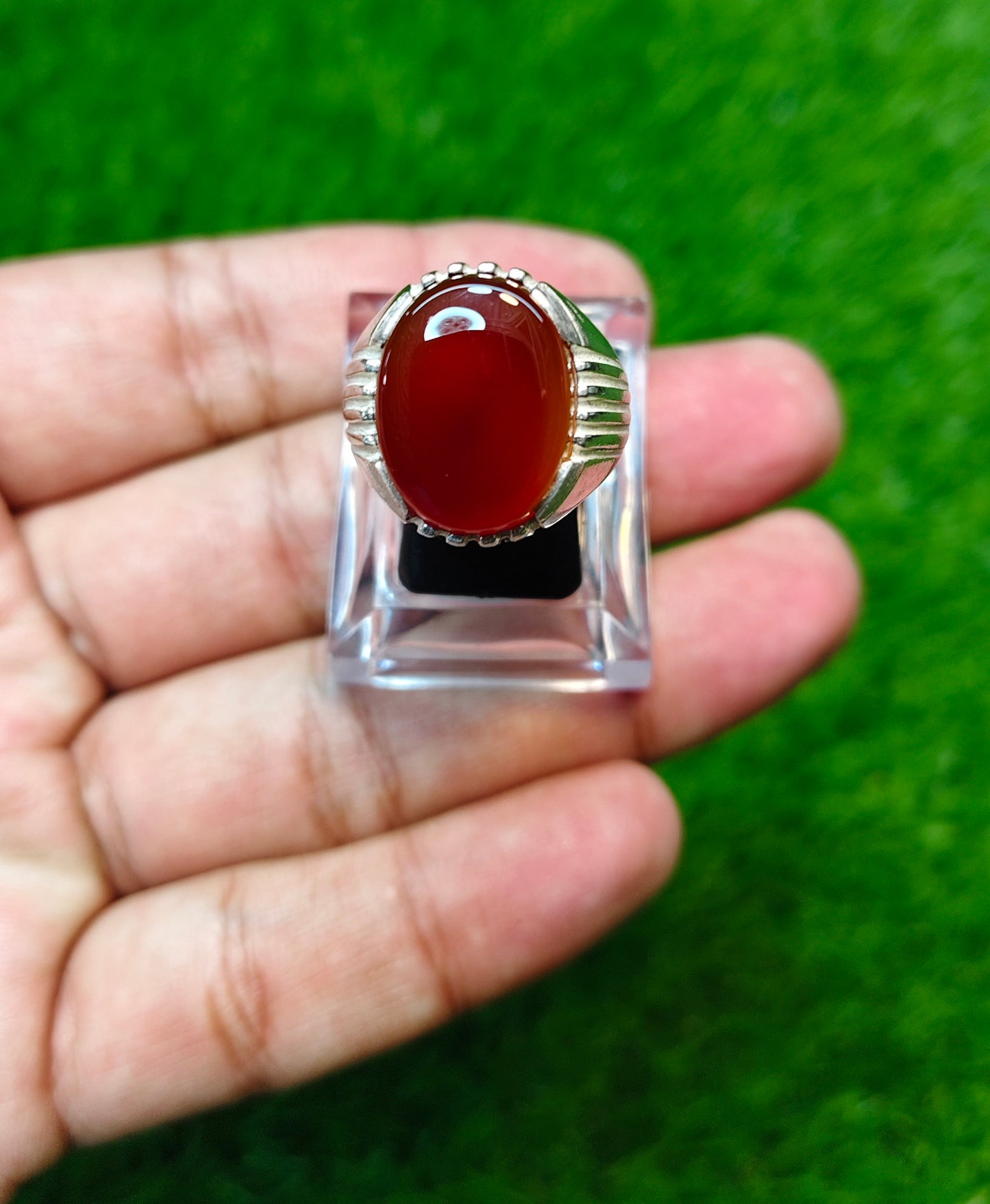 Yamni Aqeeq Ring