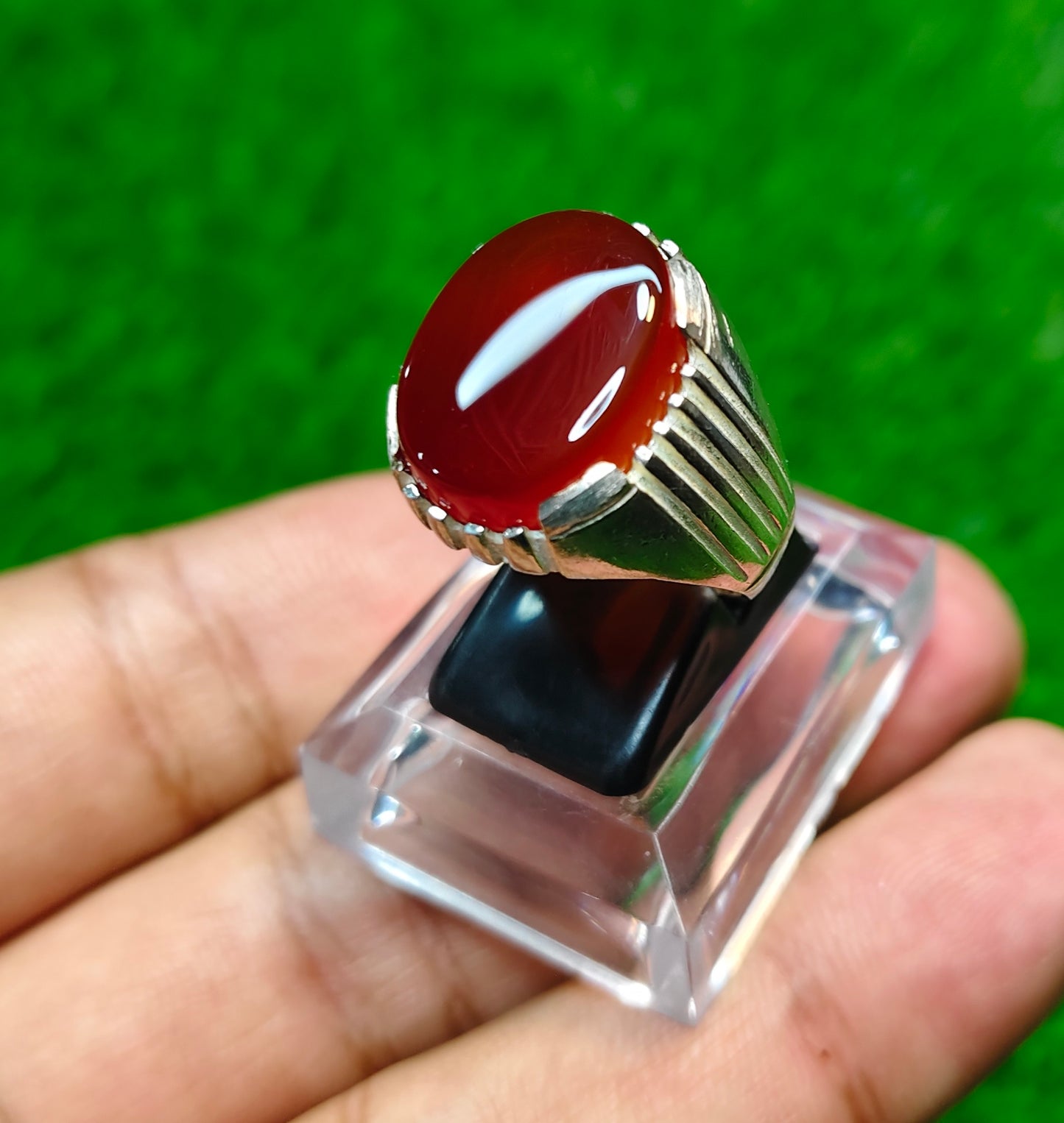 Yamni Aqeeq Ring