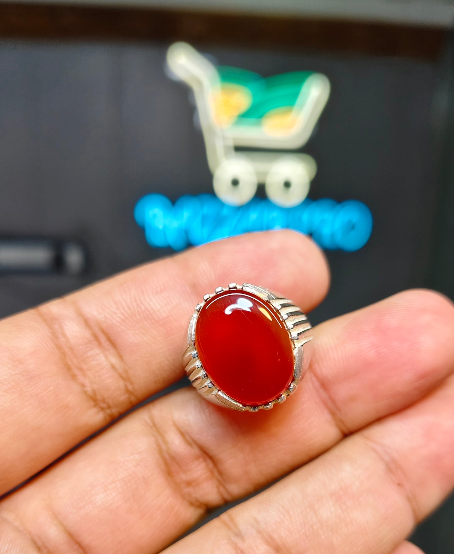 Yamni Aqeeq Ring