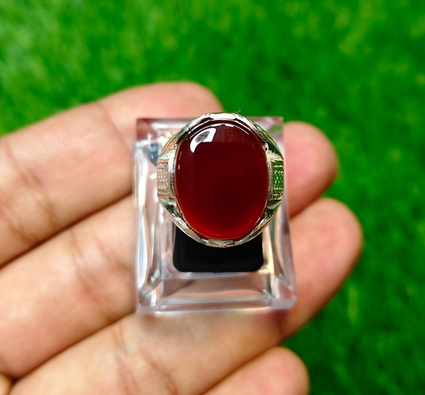 Yamni Aqeeq Ring
