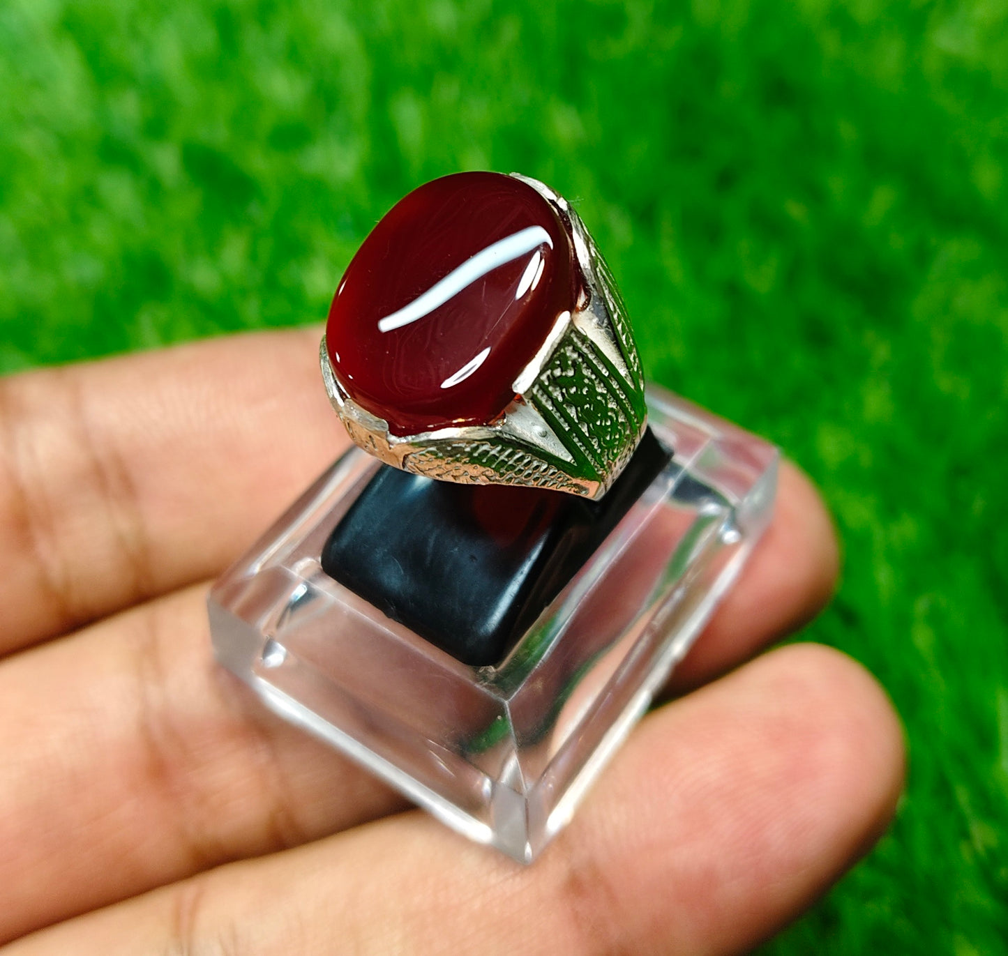 Yamni Aqeeq Ring