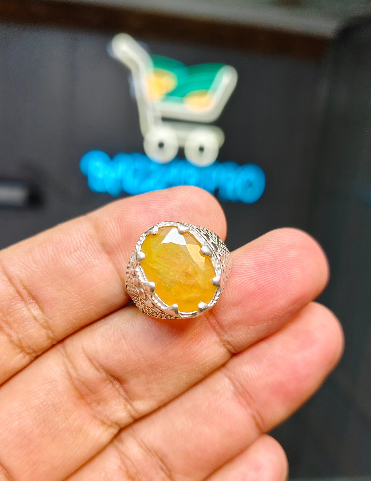Premium Quality Pukhraj Ring