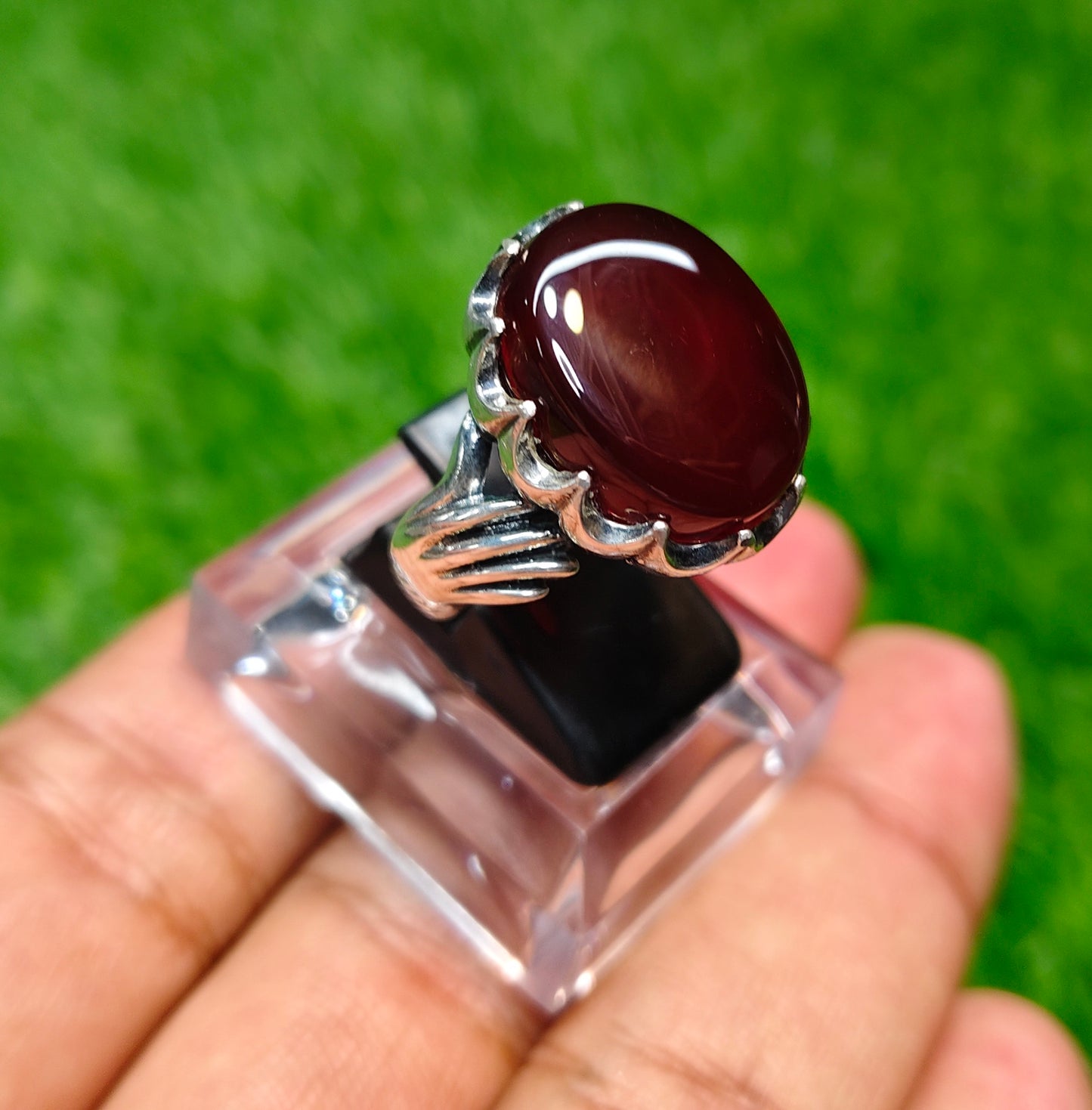 Yamni Aqeeq Ring