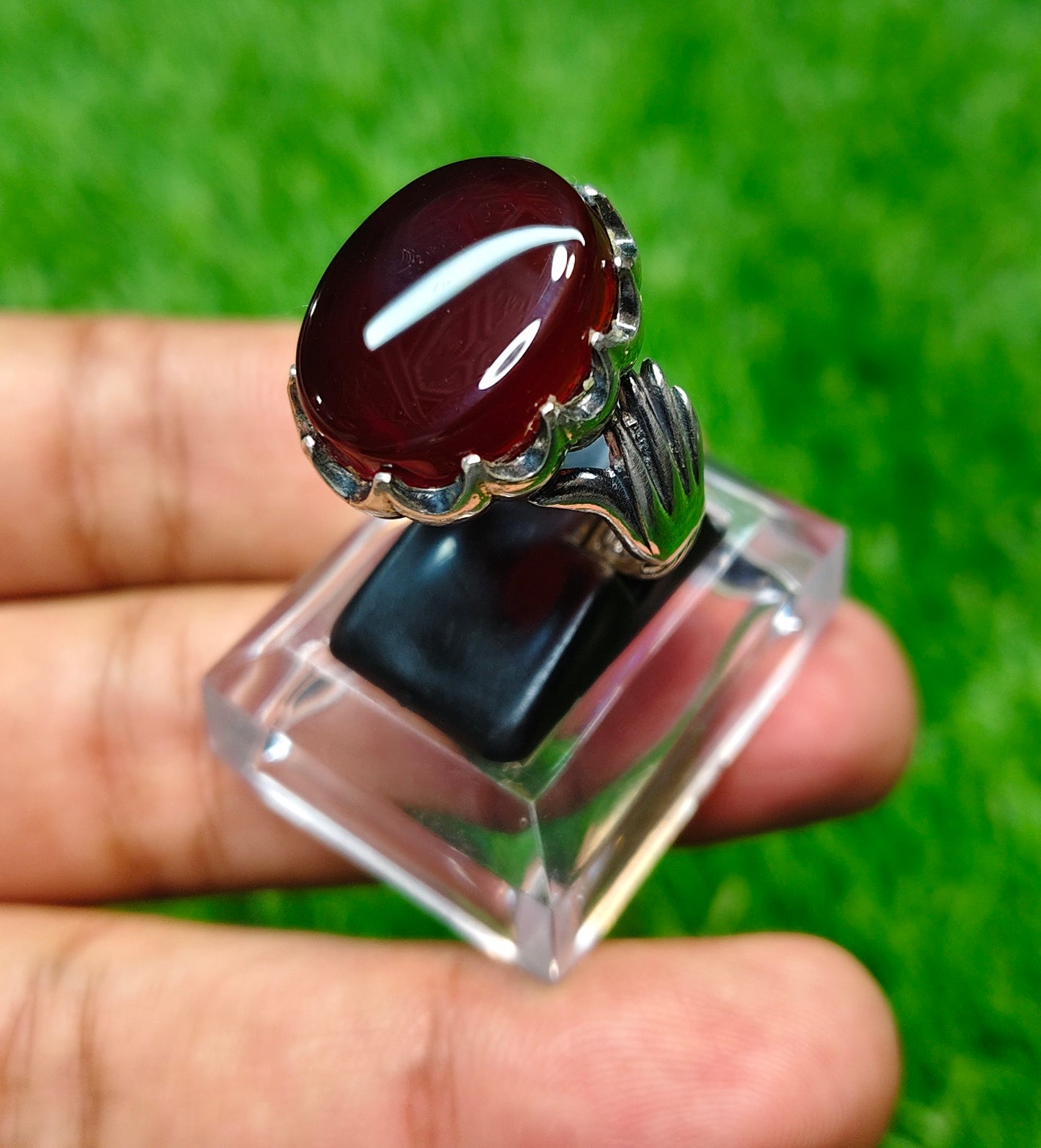Yamni Aqeeq Ring