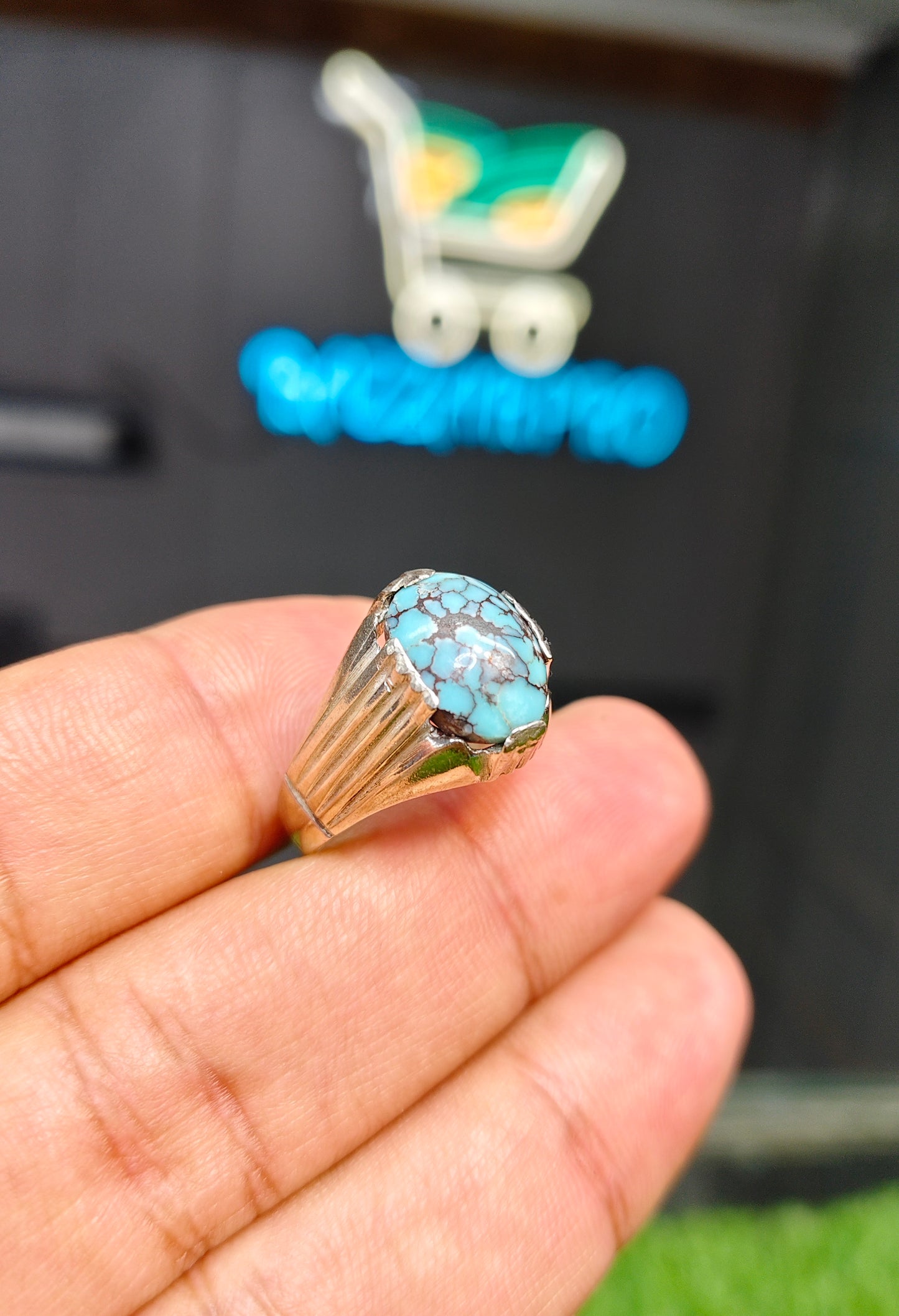 Spider web Feroza Ring