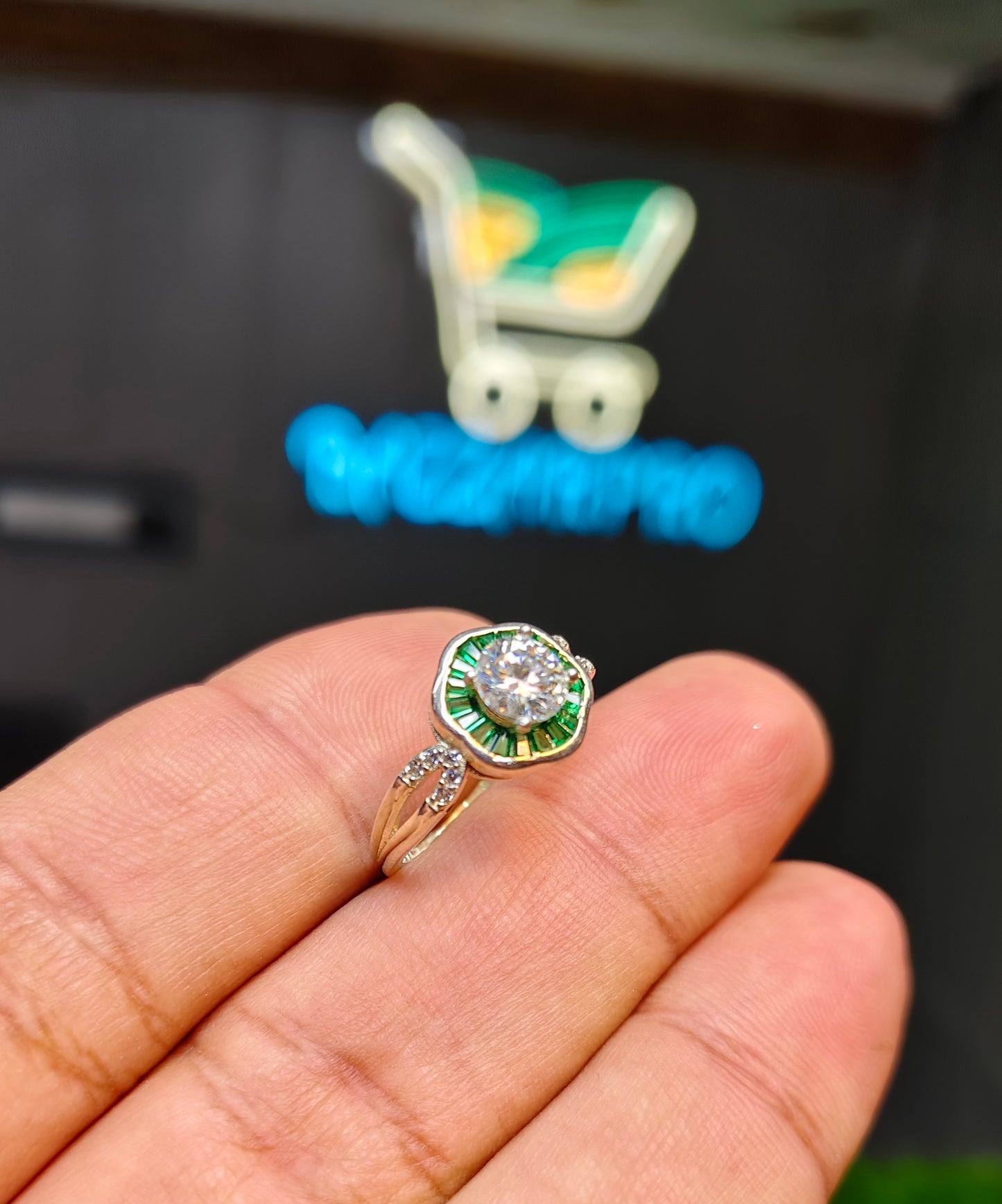 Moissanite Diamond Ring
