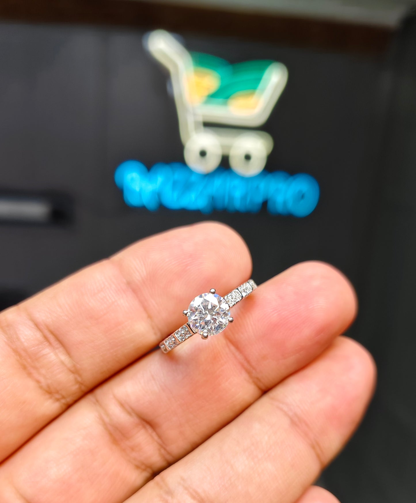 Moissanite Diamond Ring
