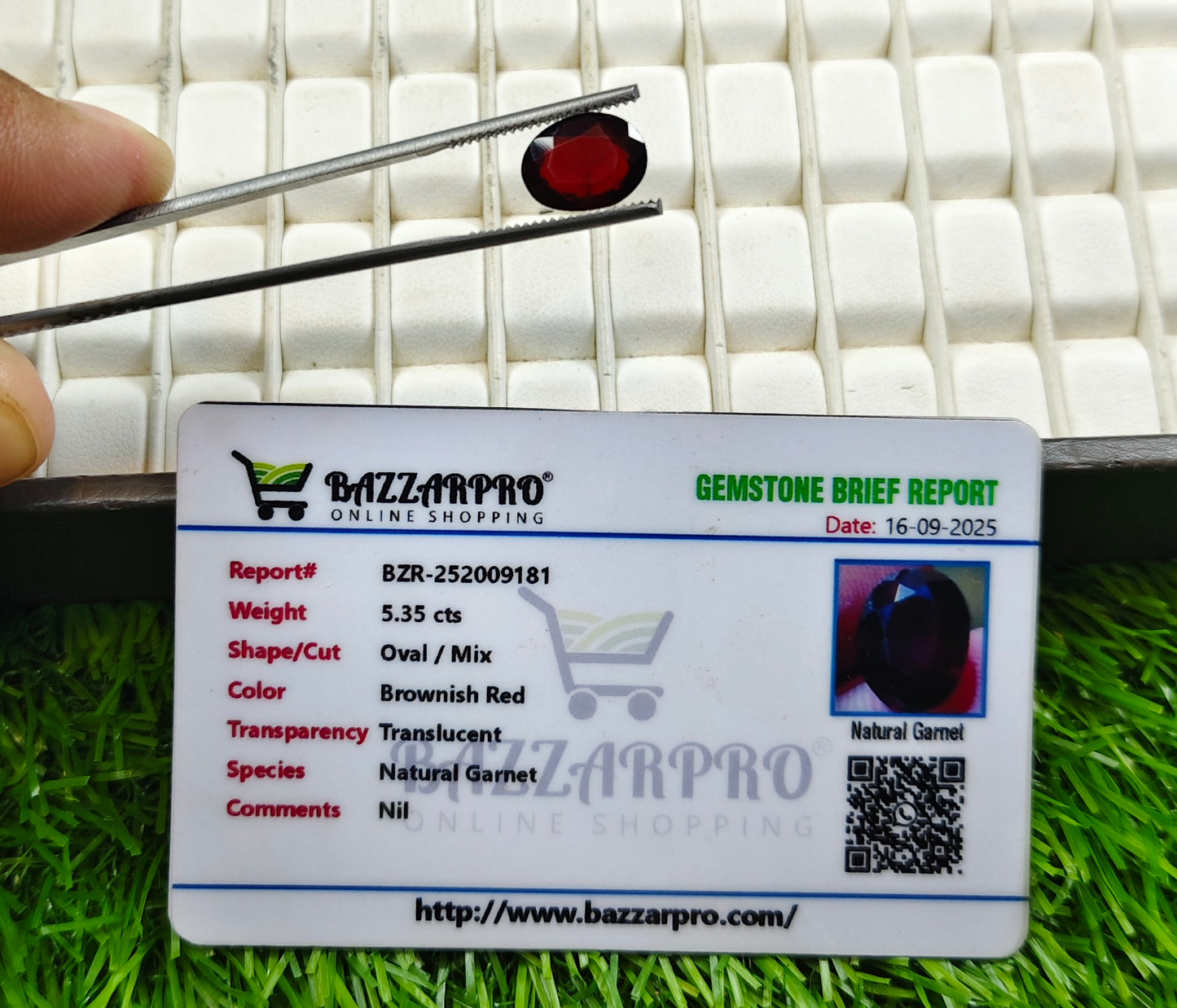 Premium Garnet With Lab Certificate