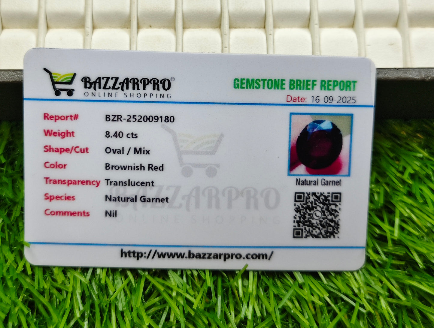 Premium Garnet With Lab Certificate