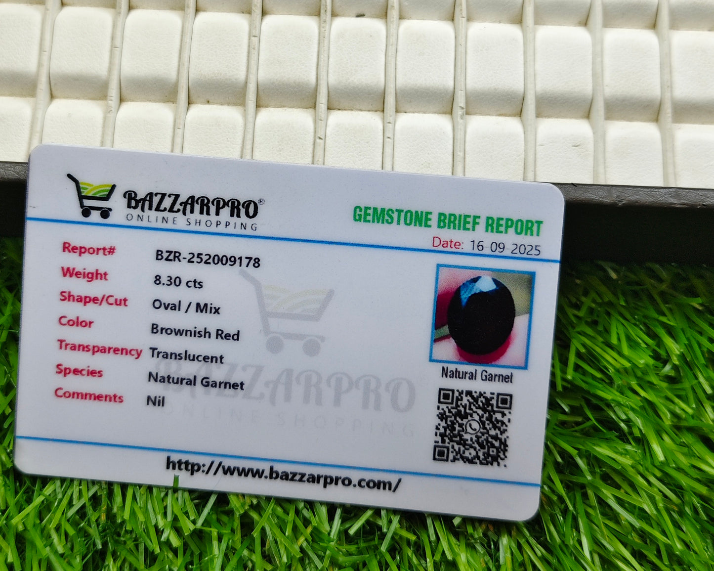 Premium Garnet With Lab Certificate