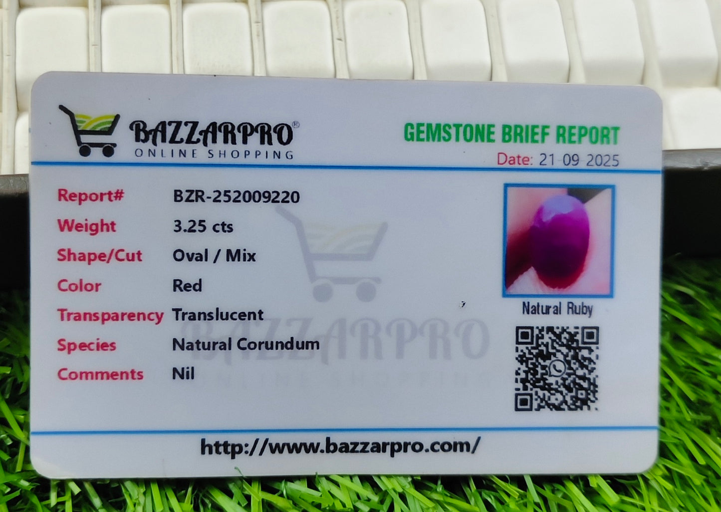 Premium Ruby With Lab Certificate