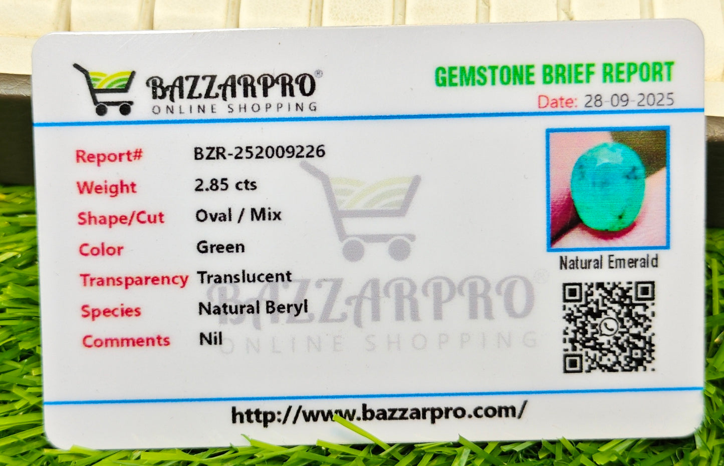 Natural Zamurd With Lab Certificate