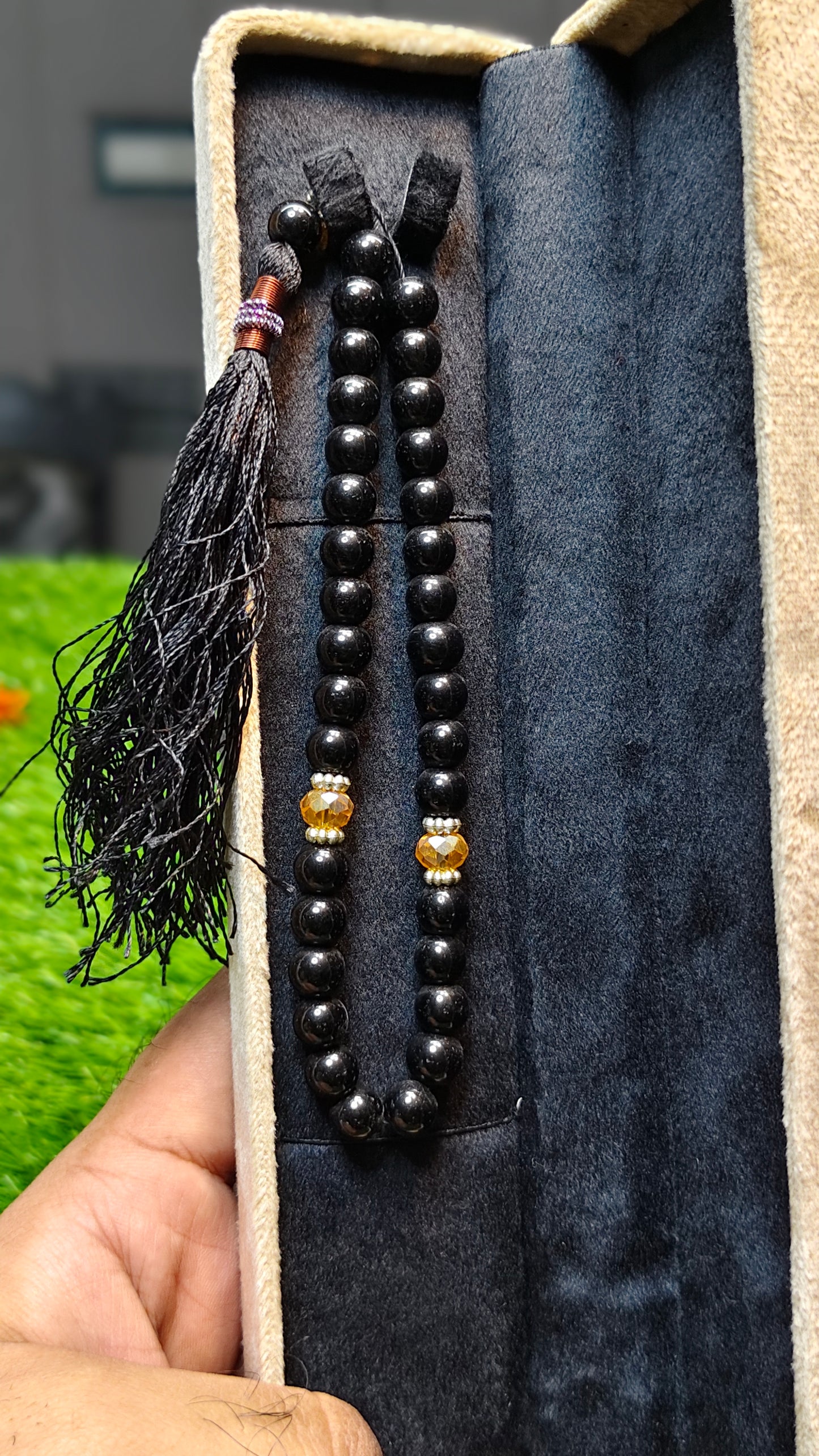 Black Aqeeq Tasbeeh (Original Stone)