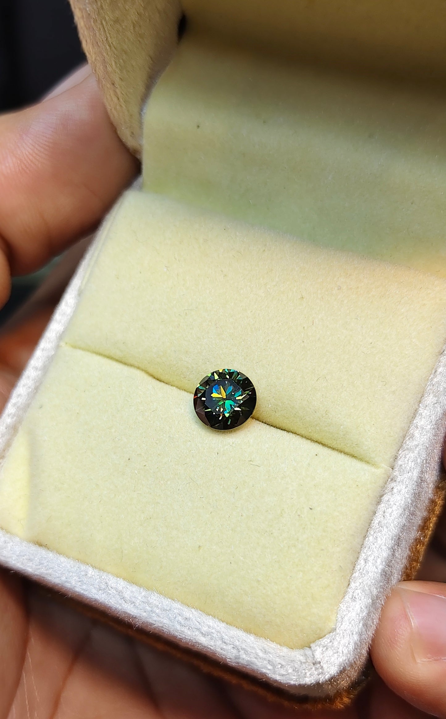 Dark Green Moissanite