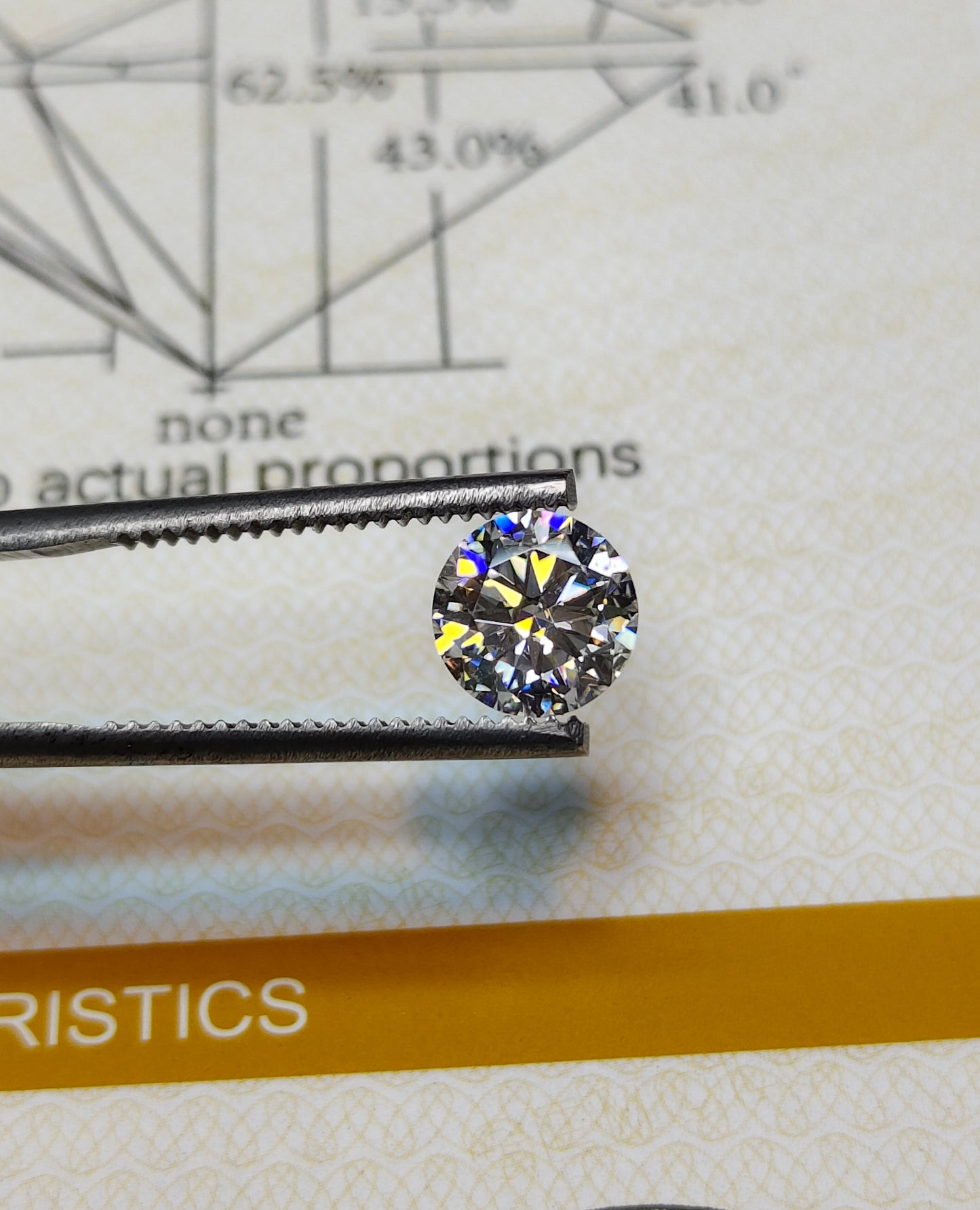 White Moissanite With Gra Lab Certificate