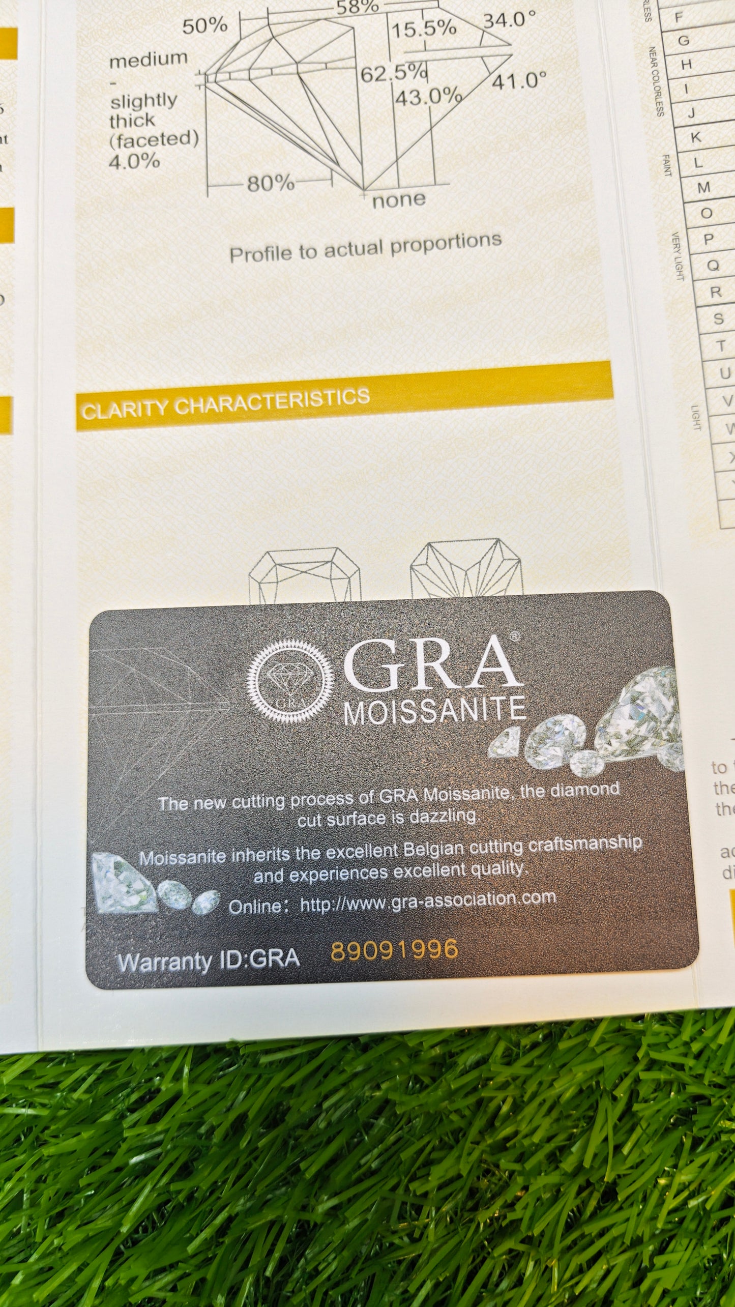 Radiant Cut Moissanite With Gra Lab Certificate