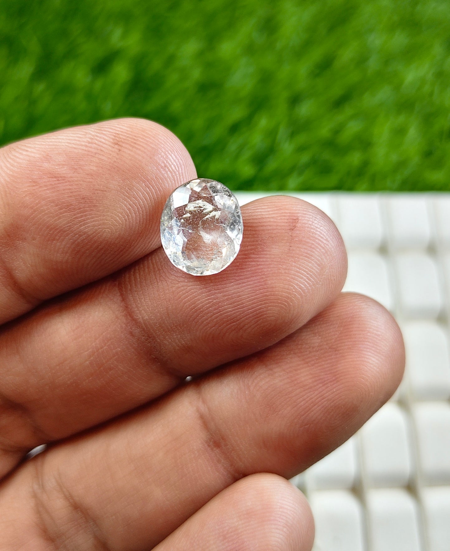 White Pukhraj With Lab Certificate