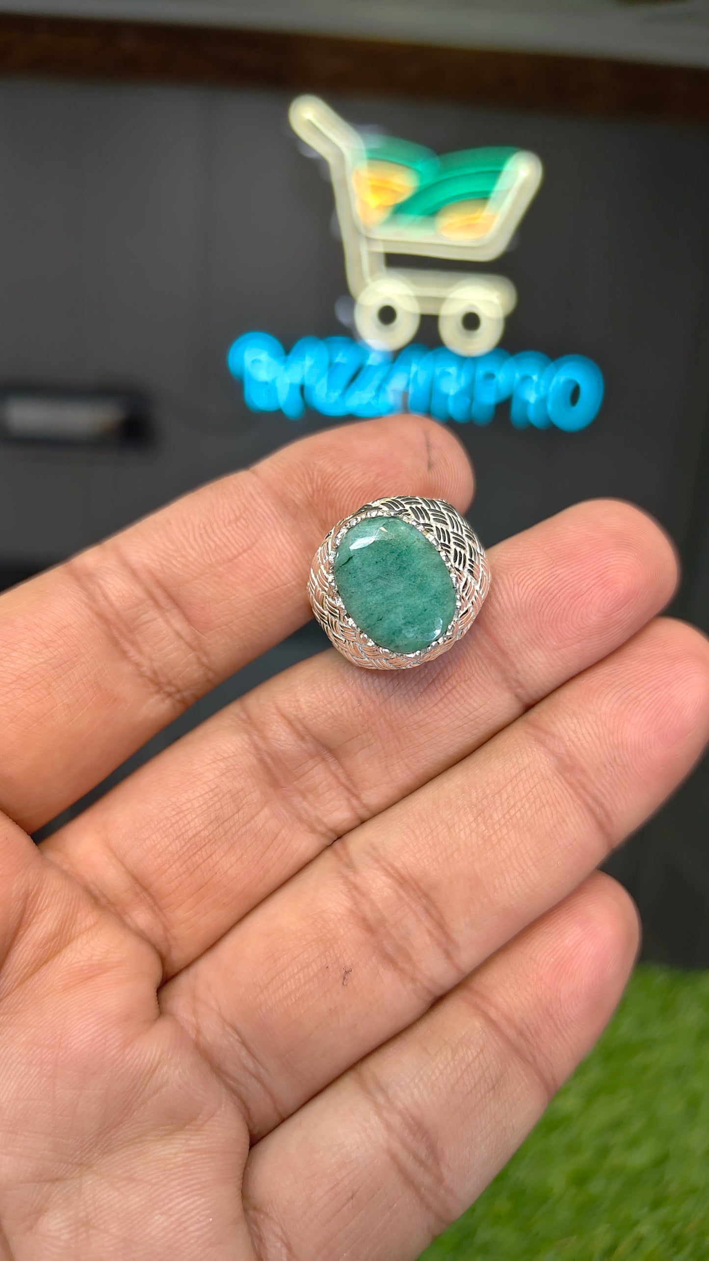 Premium Quality Zambia Zamurd Ring