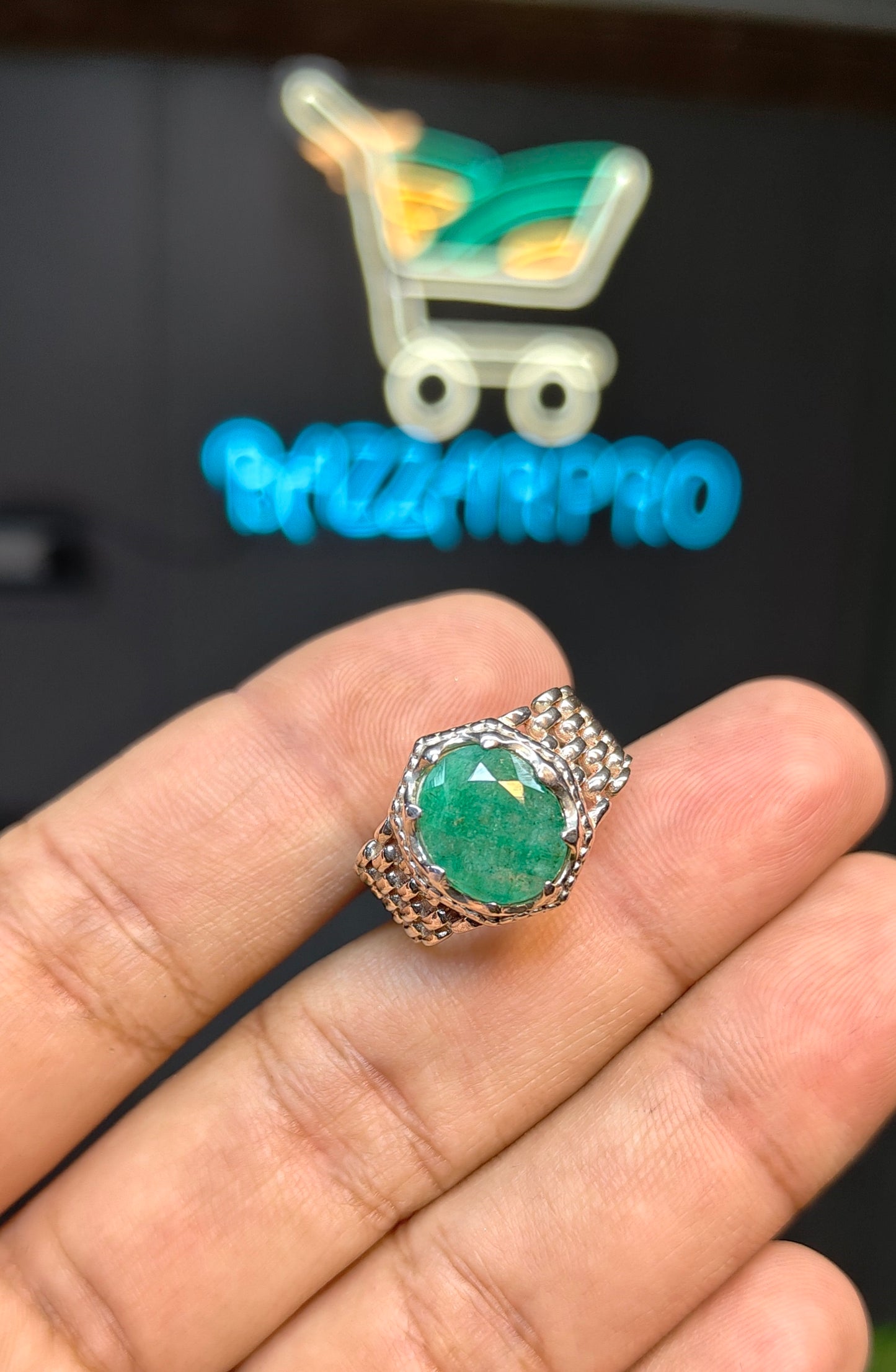Premium Quality Zambia Zamurd Ring