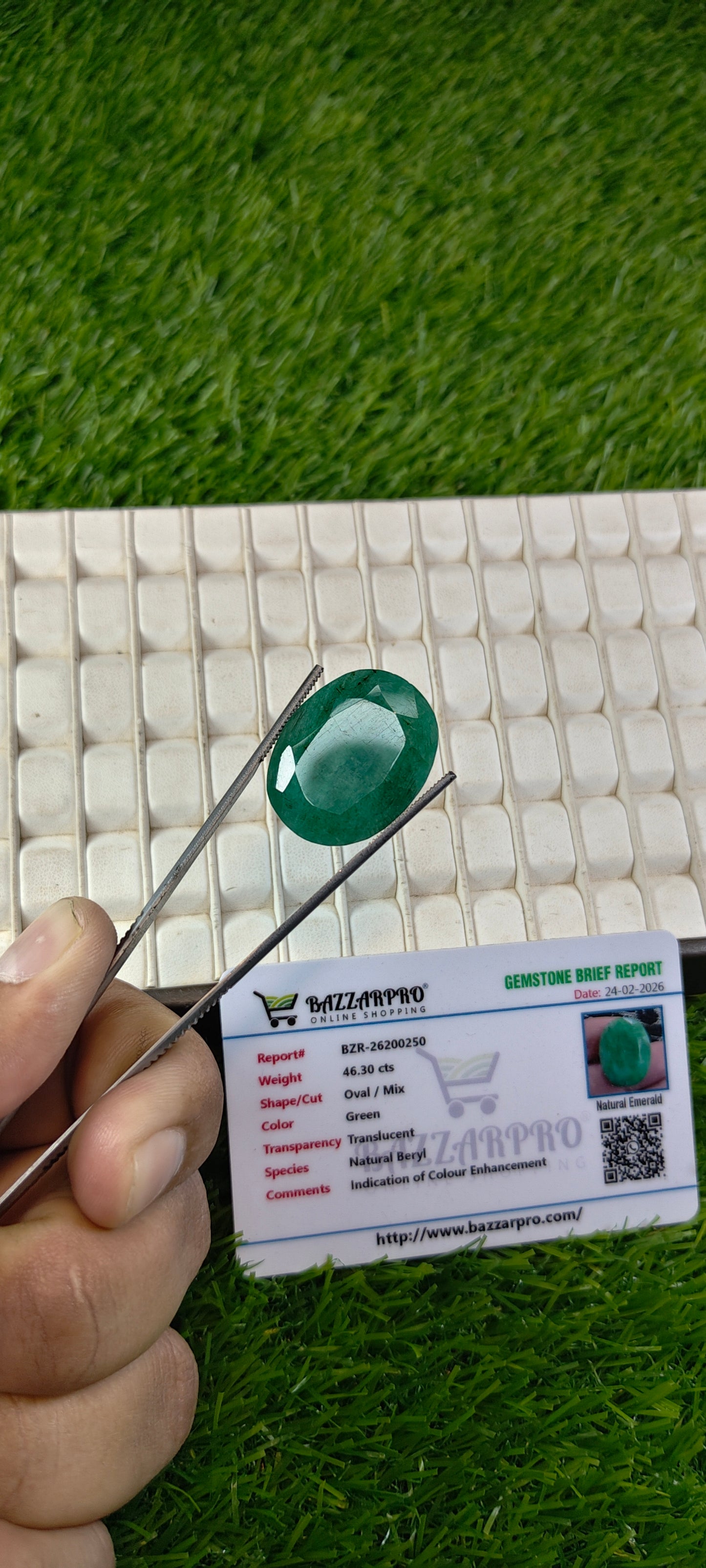 Premium Quality Zambian Zamurd With Lab Certifice