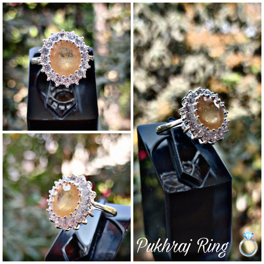 Pukhraj In Turkish Ring (Best For Gift)