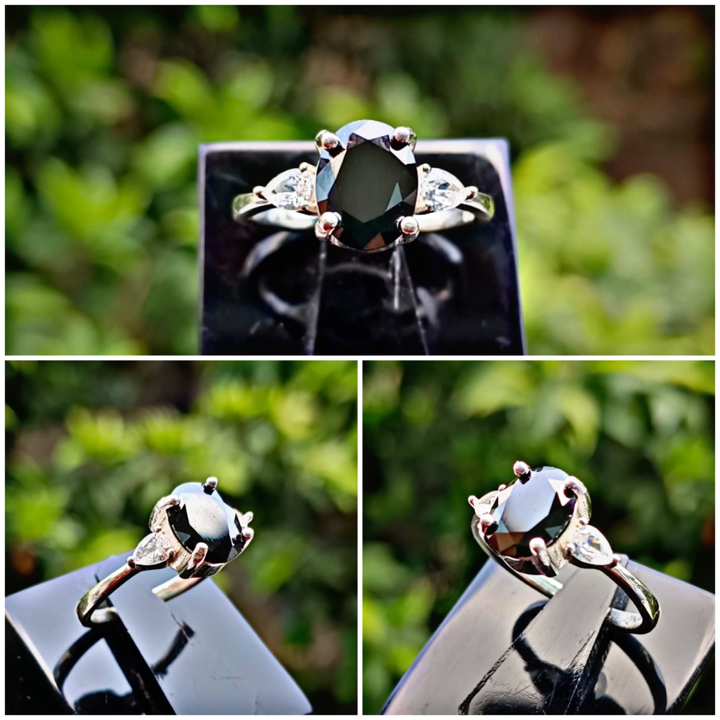 Black Zircon Ring For Ladies