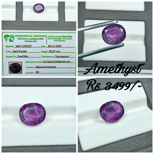 Amethyst With Lab Certificate
