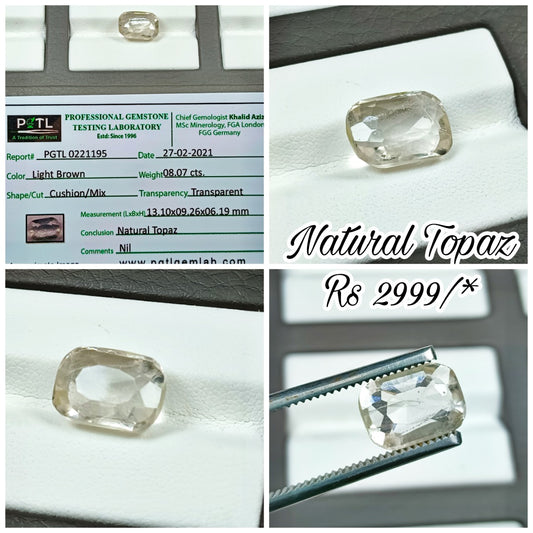 Natural Topaz With Lab Certificate
